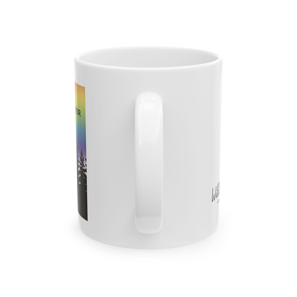 Wildly Queer Pride Mug | LGBTQ+ Coffee Cup | Rainbow Forest Design | Queer Morning Ritual Mug | Lesbian Pride Gift | Wild & Wander
