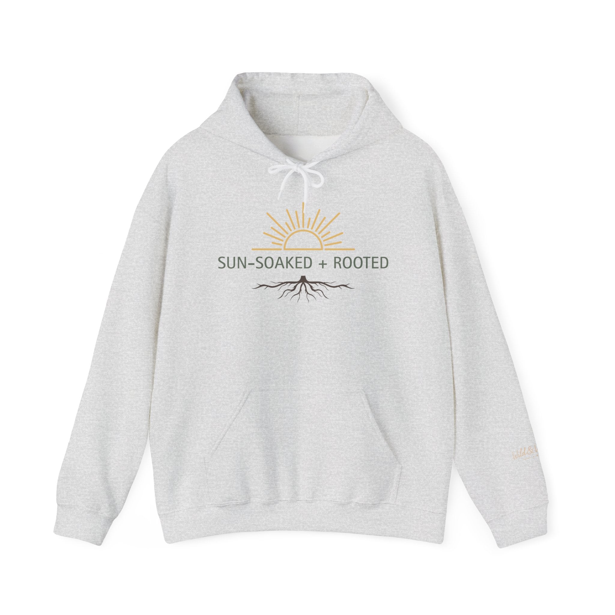 Wild & Wander Sun-Soaked + Rooted Hoodie - Cozy Boho Adventure Pullover