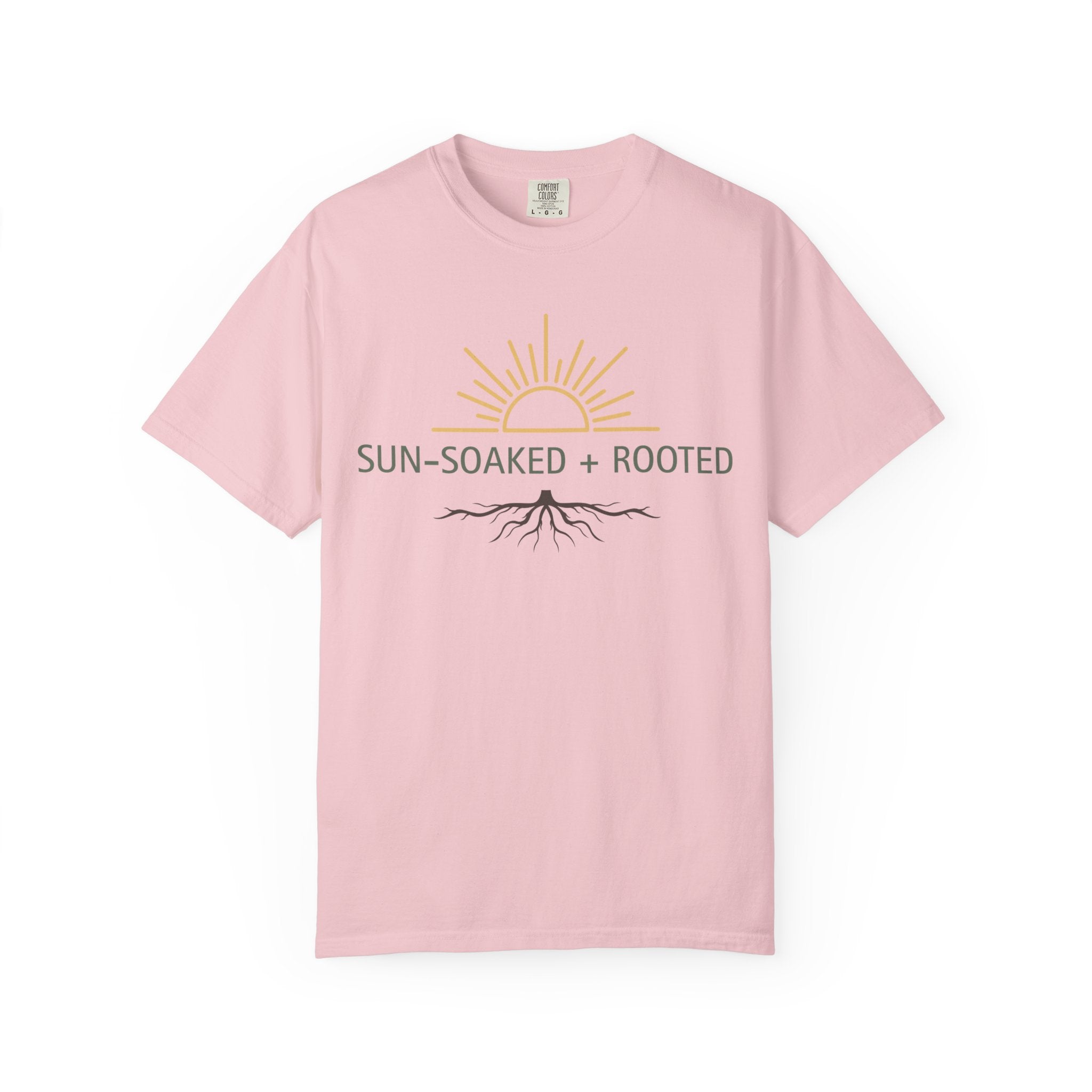 Wild & Wander Sun-Soaked + Rooted Tee - Comfort Colors Boho T-Shirt for Soft Summer Days