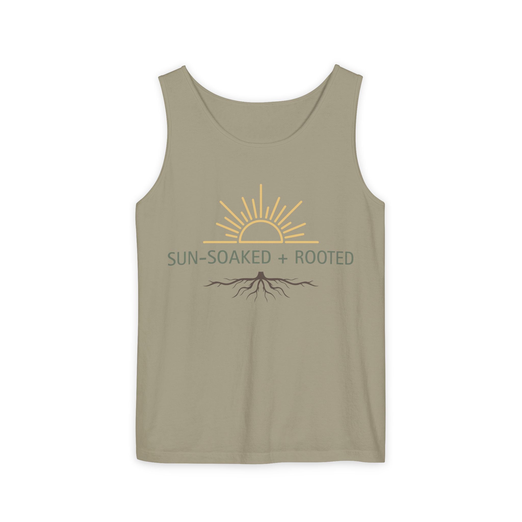 Wild & Wander Sun-Soaked + Rooted Tank Top - Boho Summer Muscle Tank