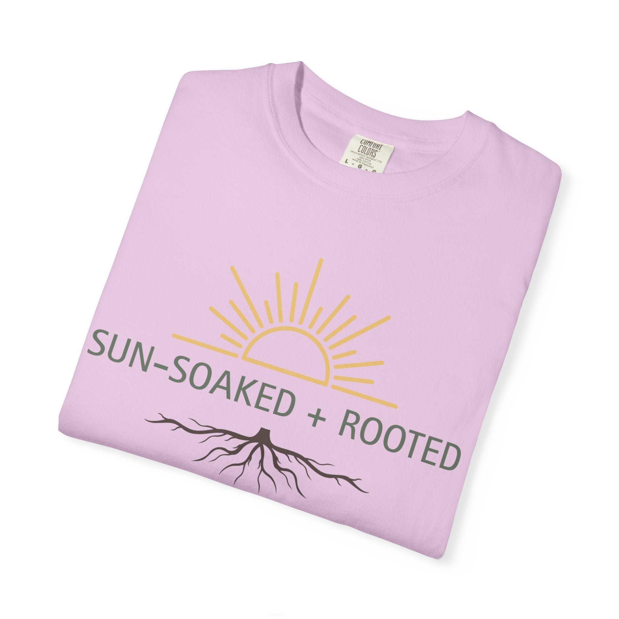 Wild & Wander Sun-Soaked + Rooted Tee - Comfort Colors Boho T-Shirt for Soft Summer Days
