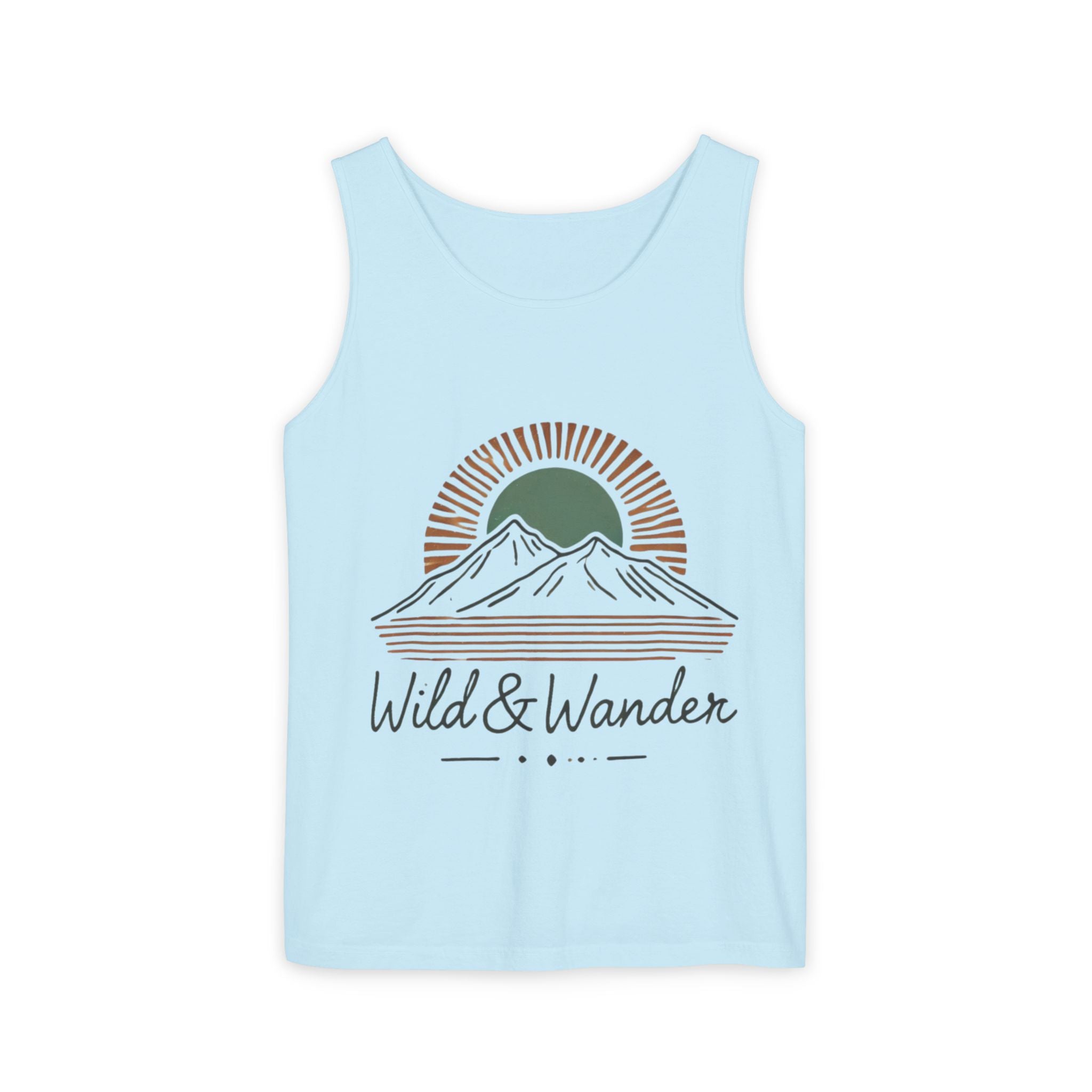 Wild & Wander Logo Tank - Comfort Colors Garment-Dyed Tank Top | Soft Adventure Lifestyle Shirt