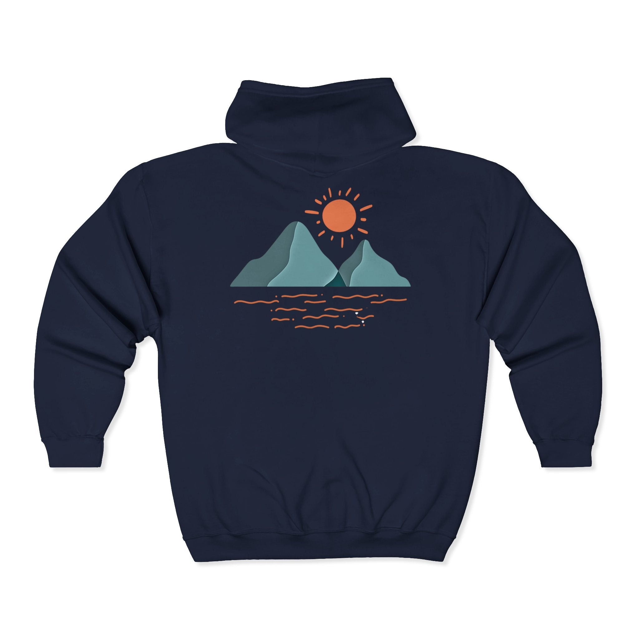 Mountain Sunrise Zip-Up Hoodie - Soft Fleece Adventure Jacket | Wild & Wander Embroidered Zip-Up Sweatshirt
