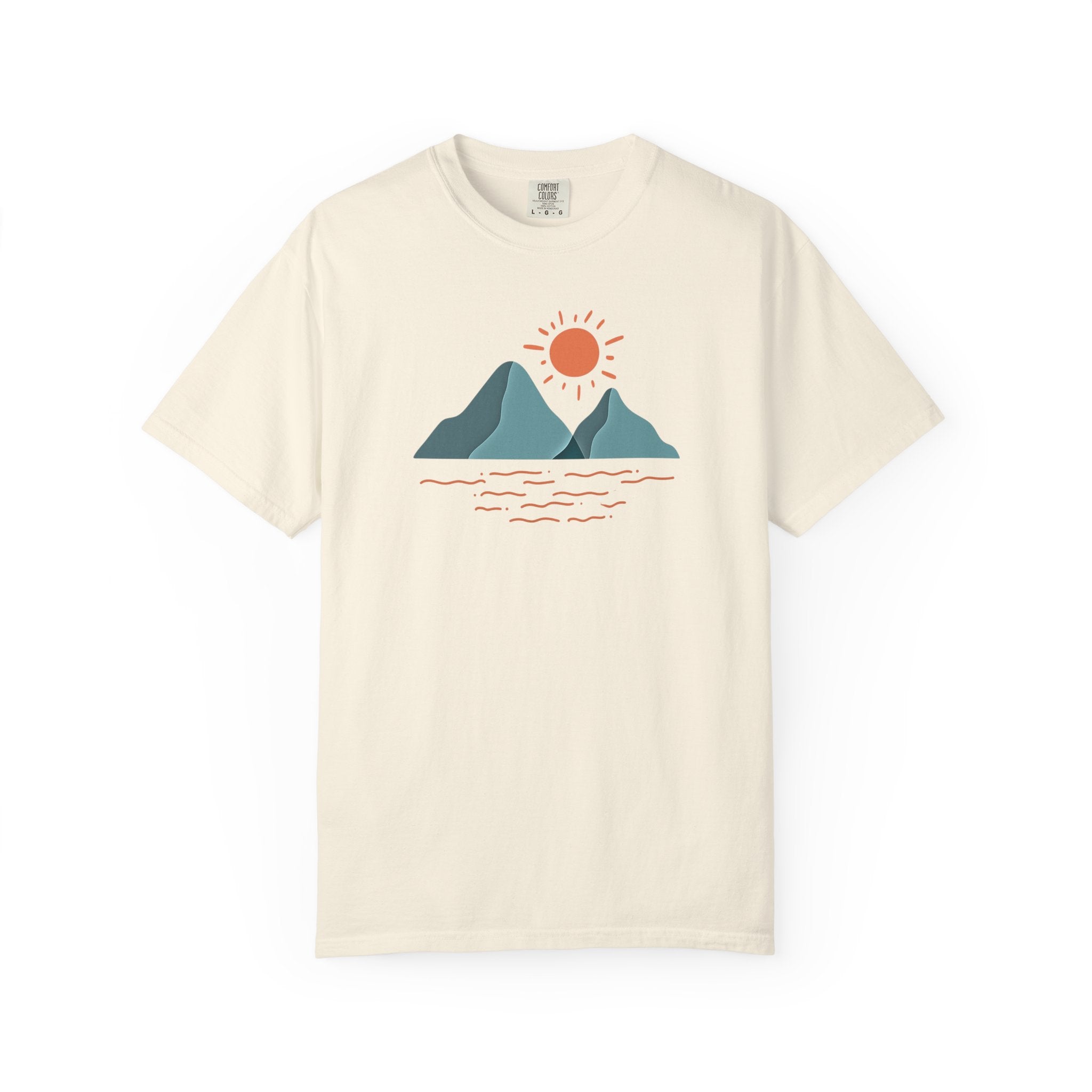 Mountain Sunrise Comfort Colors T-Shirt | Wild & Wander Nature Tee | Soft Washed Cotton | Relaxed Fit Adventure Shirt