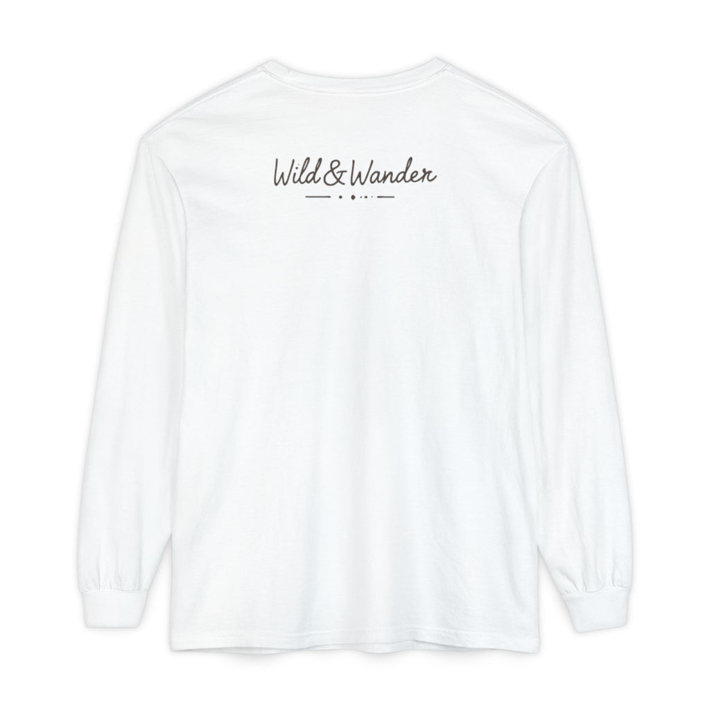 Wander Always Long Sleeve Shirt, Cozy Outdoor Graphic Tee, Wild & Wander
