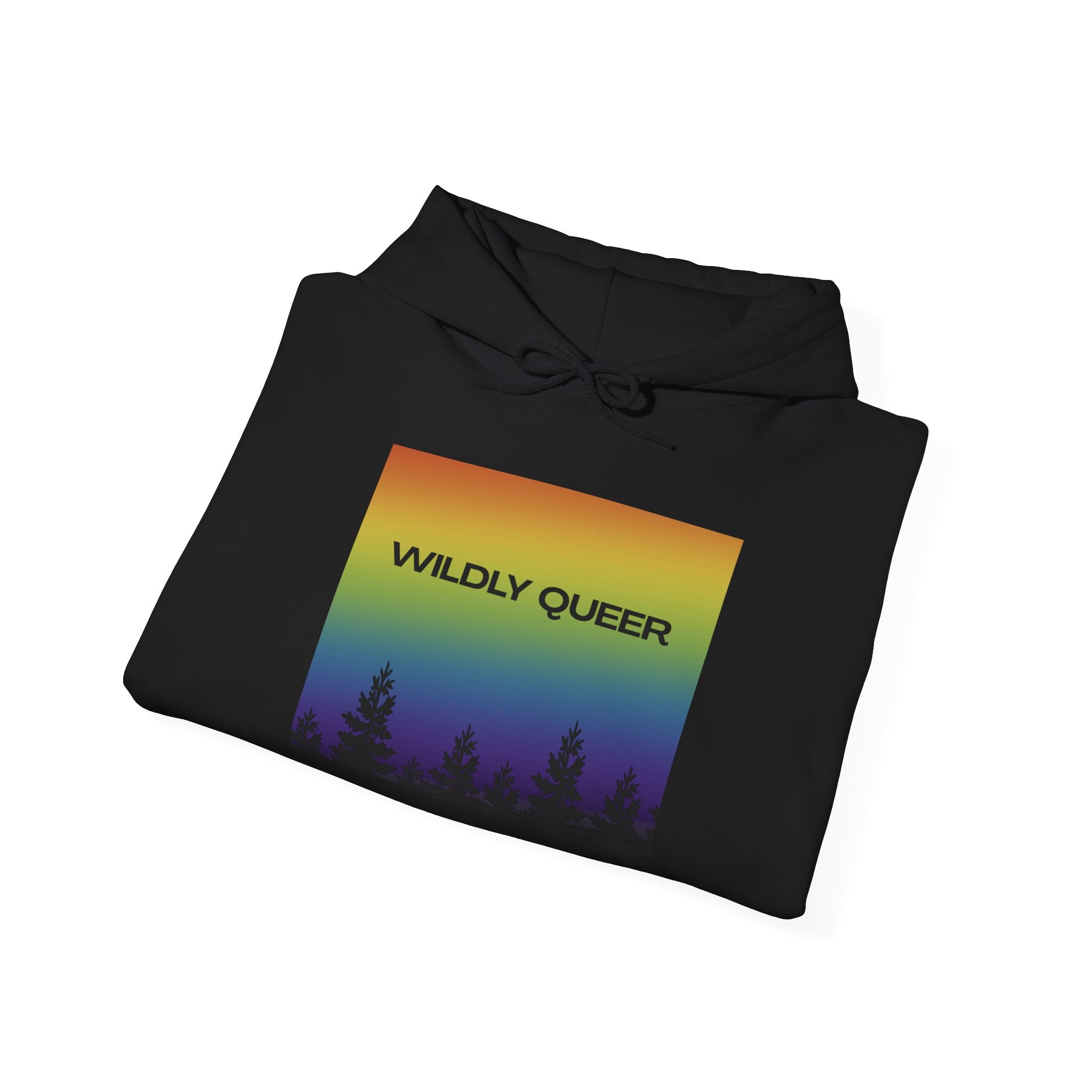 Wildly Queer Pride Hoodie | LGBTQ+ Forest Sweatshirt | Rainbow Tree Graphic Pullover | Gay Pride Hoodie | Wild & Wander
