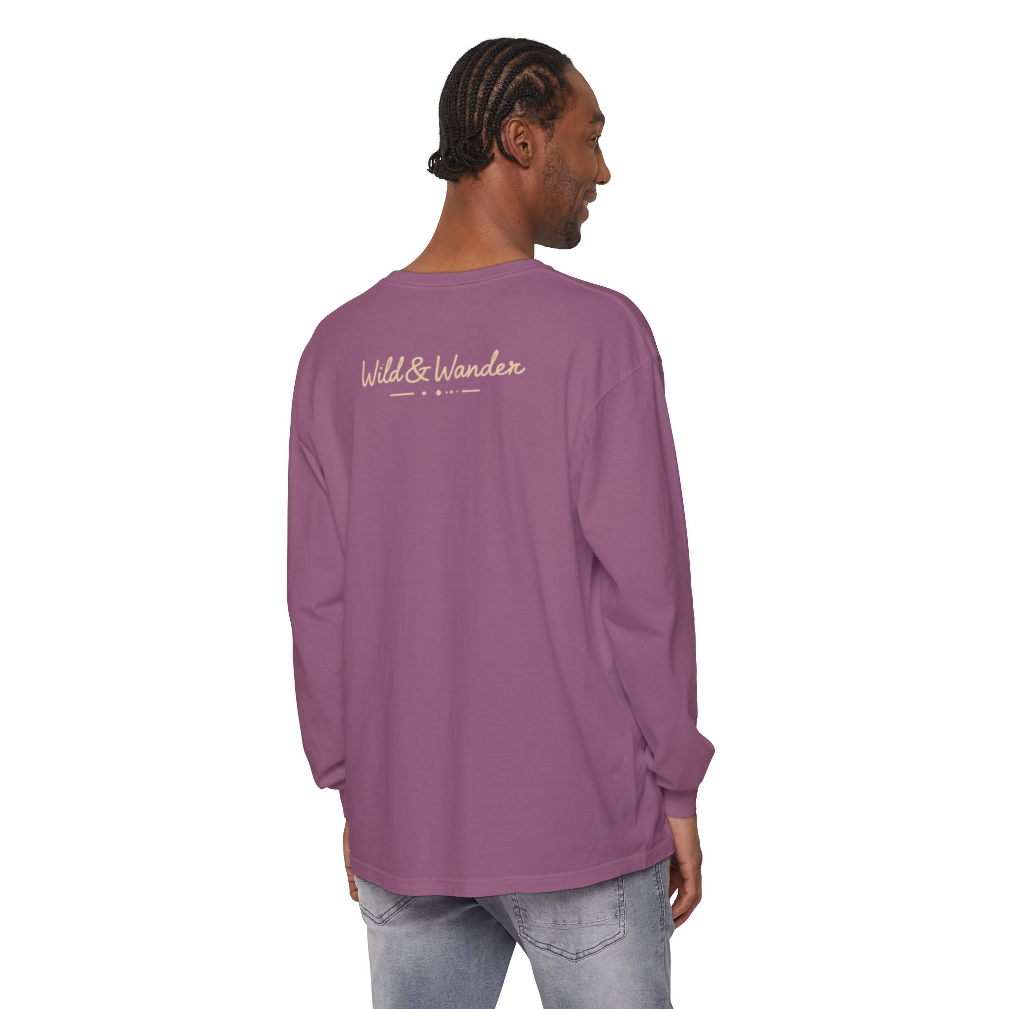 Wander Often Long Sleeve Shirt, Soft Nature Graphic Tee, Wild & Wander