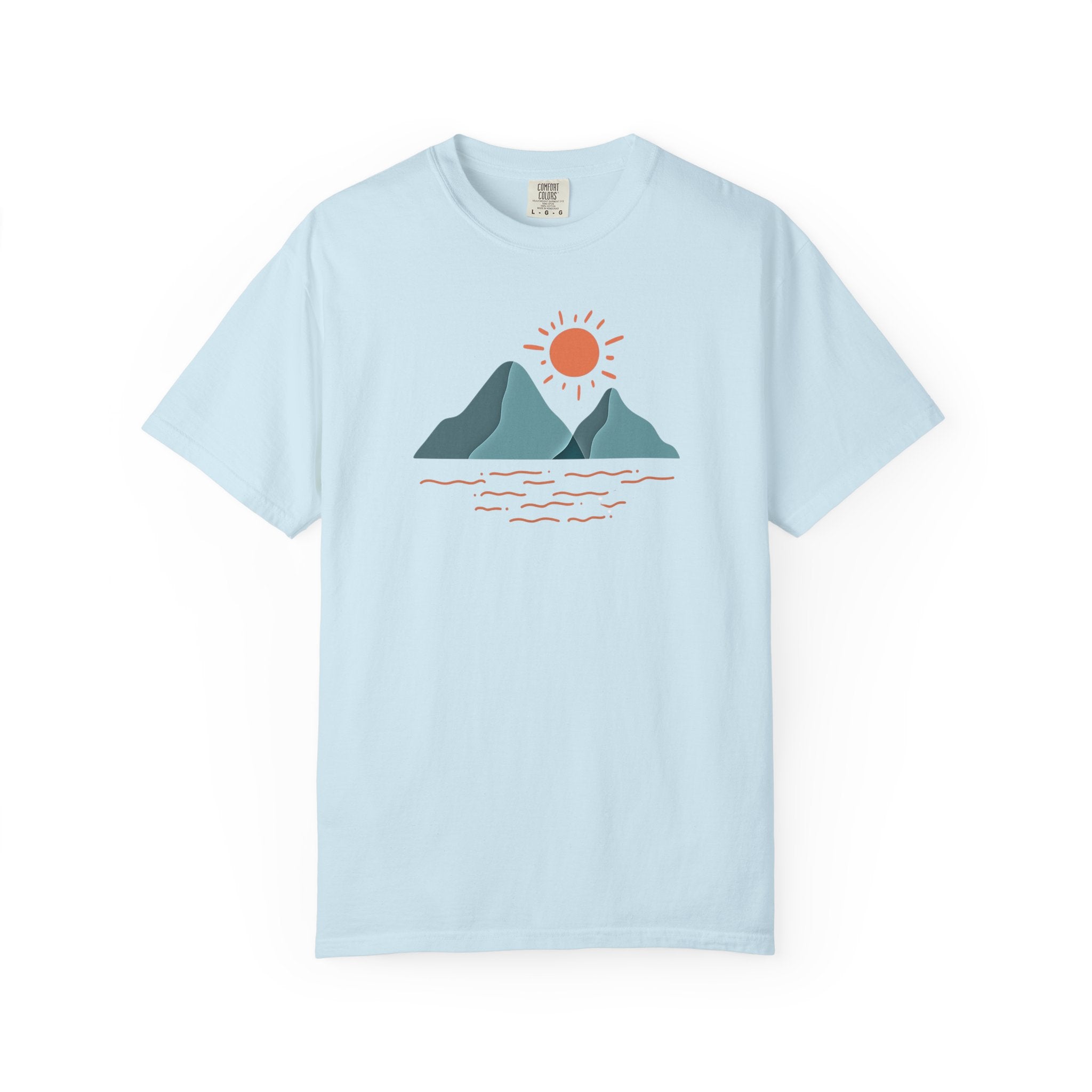 Mountain Sunrise Comfort Colors T-Shirt | Wild & Wander Nature Tee | Soft Washed Cotton | Relaxed Fit Adventure Shirt