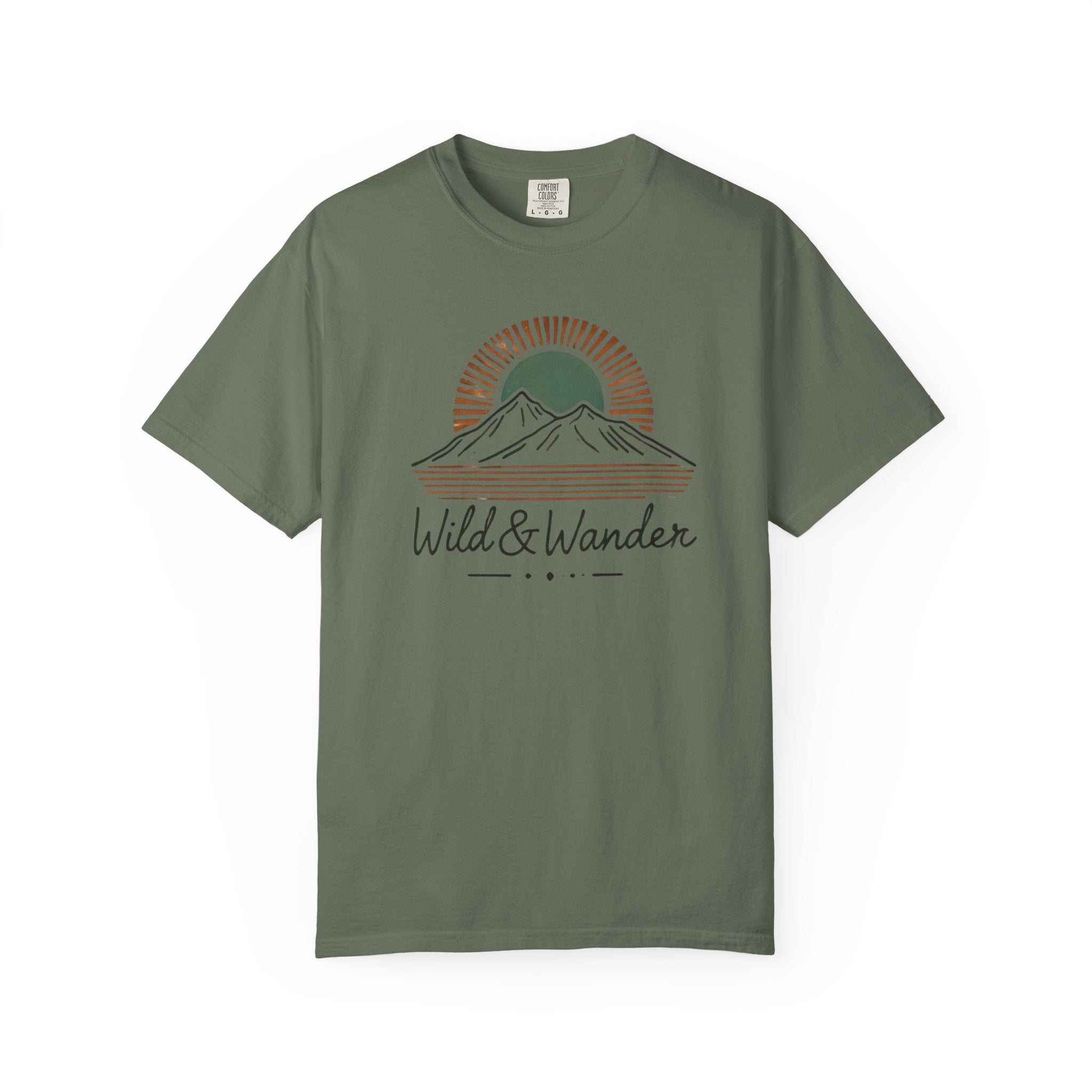 Wild & Wander Logo Comfort Tee | Nature Adventure Shirt | Soft Relaxed Fit Outdoorsy T-Shirt