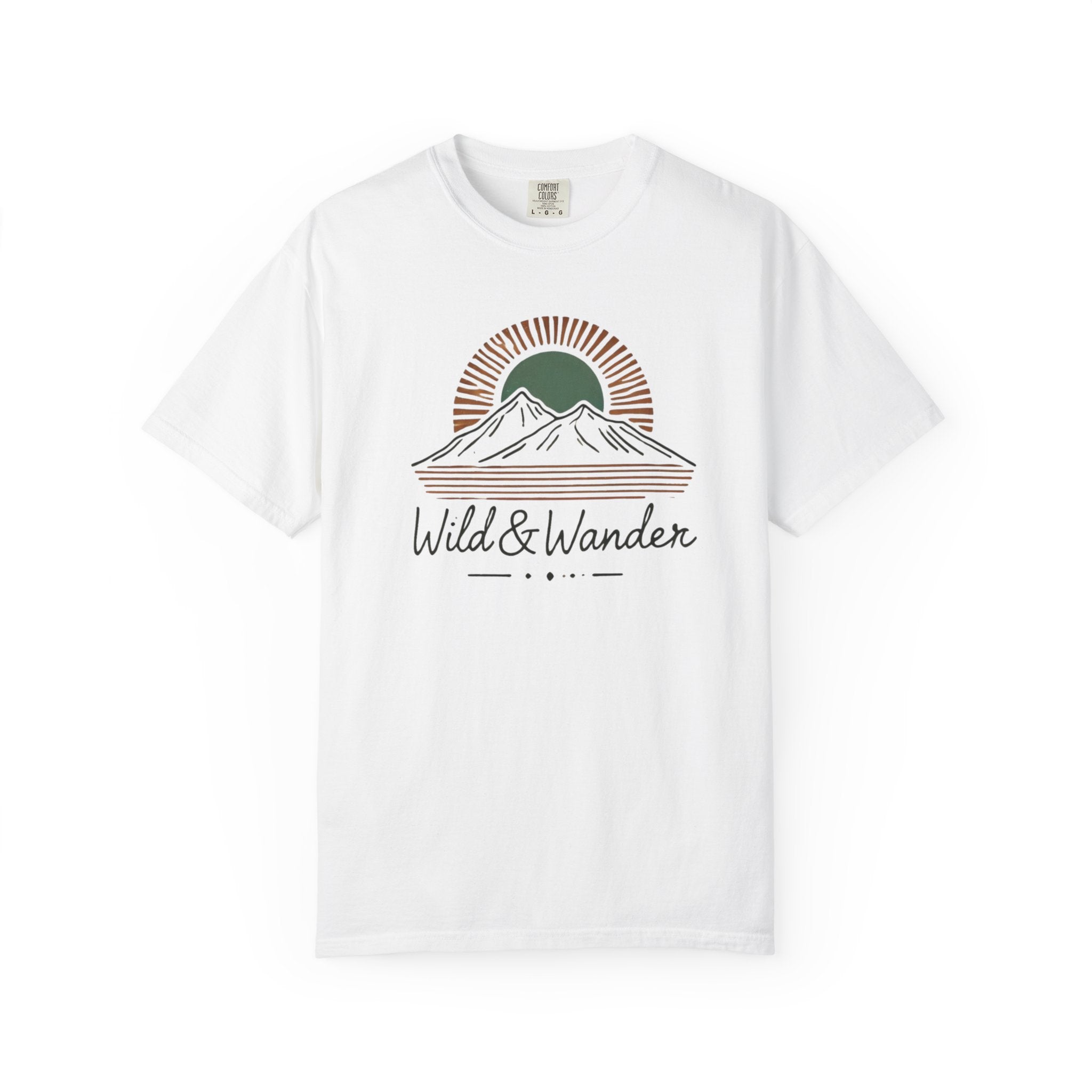 Wild & Wander Logo Comfort Tee | Nature Adventure Shirt | Soft Relaxed Fit Outdoorsy T-Shirt