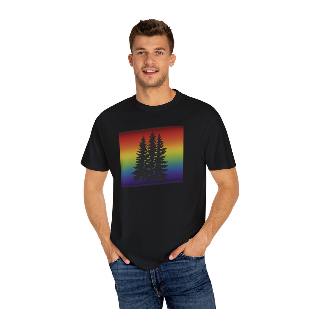 Rainbow Pride Tree Shirt | LGBTQ+ Nature Graphic Tee | Queer Forest T-Shirt | Gay Pride Apparel | Lesbian Owned Merch | Wild & Wander