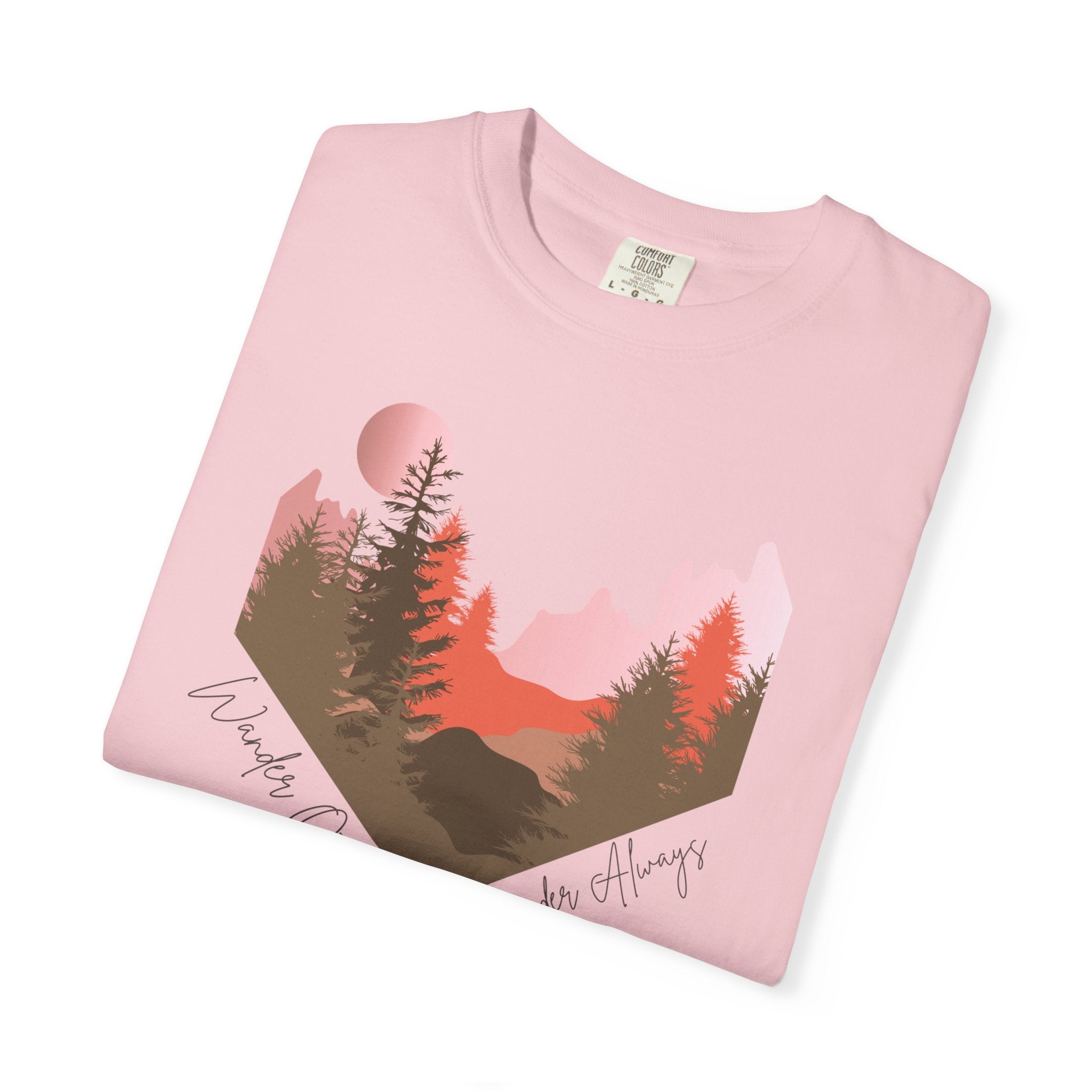Wander Always Sunset T-Shirt | Wild & Wander Adventure Tee | Comfort Colors Garment-Dyed Shirt