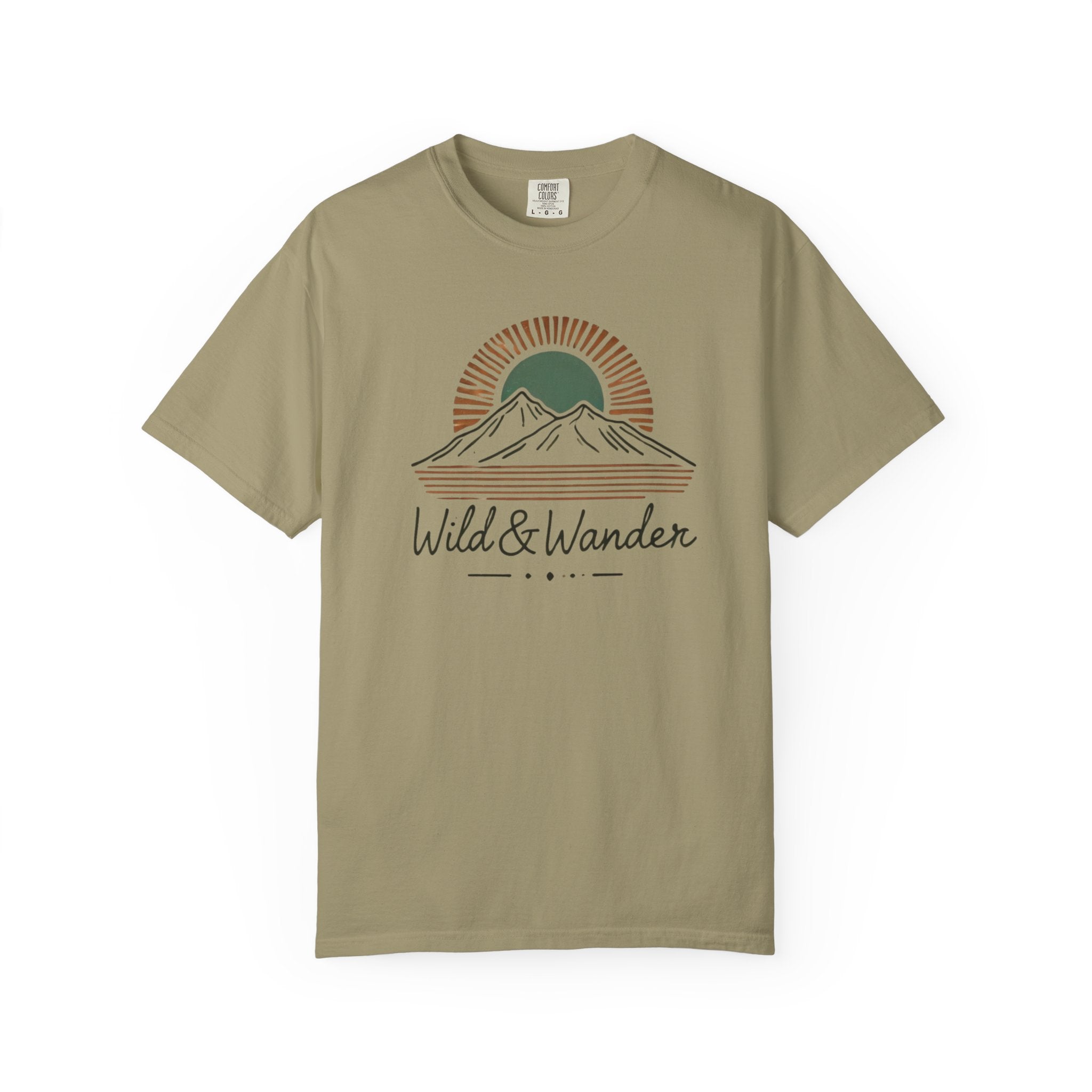 Wild & Wander Logo Comfort Tee | Nature Adventure Shirt | Soft Relaxed Fit Outdoorsy T-Shirt