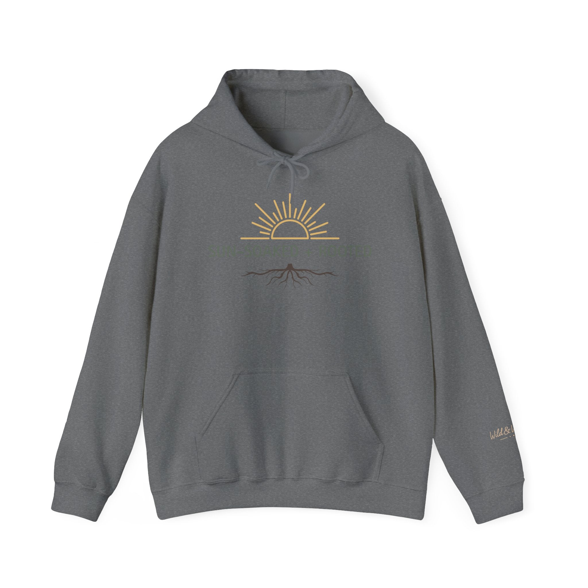 Wild & Wander Sun-Soaked + Rooted Hoodie - Cozy Boho Adventure Pullover
