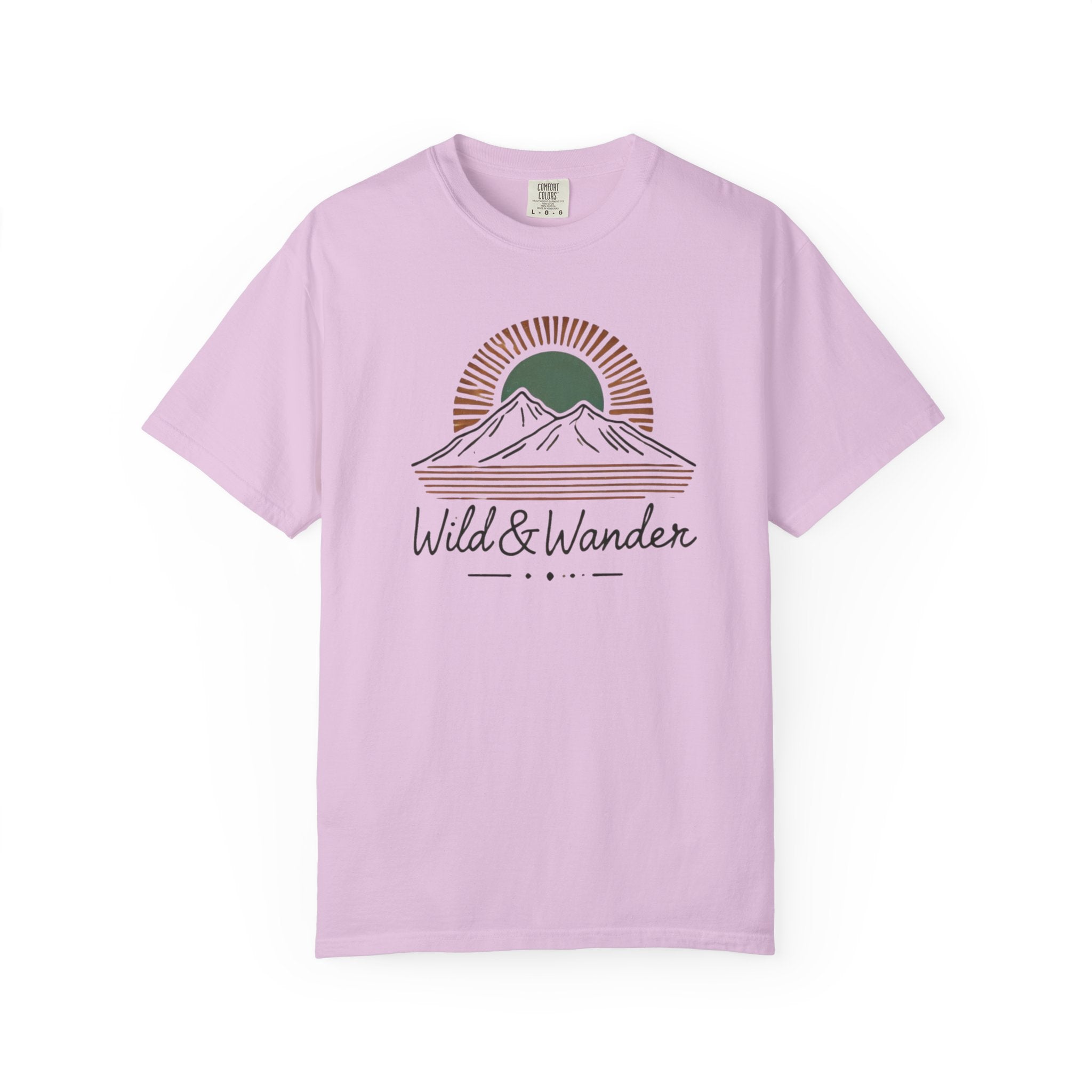 Wild & Wander Logo Comfort Tee | Nature Adventure Shirt | Soft Relaxed Fit Outdoorsy T-Shirt