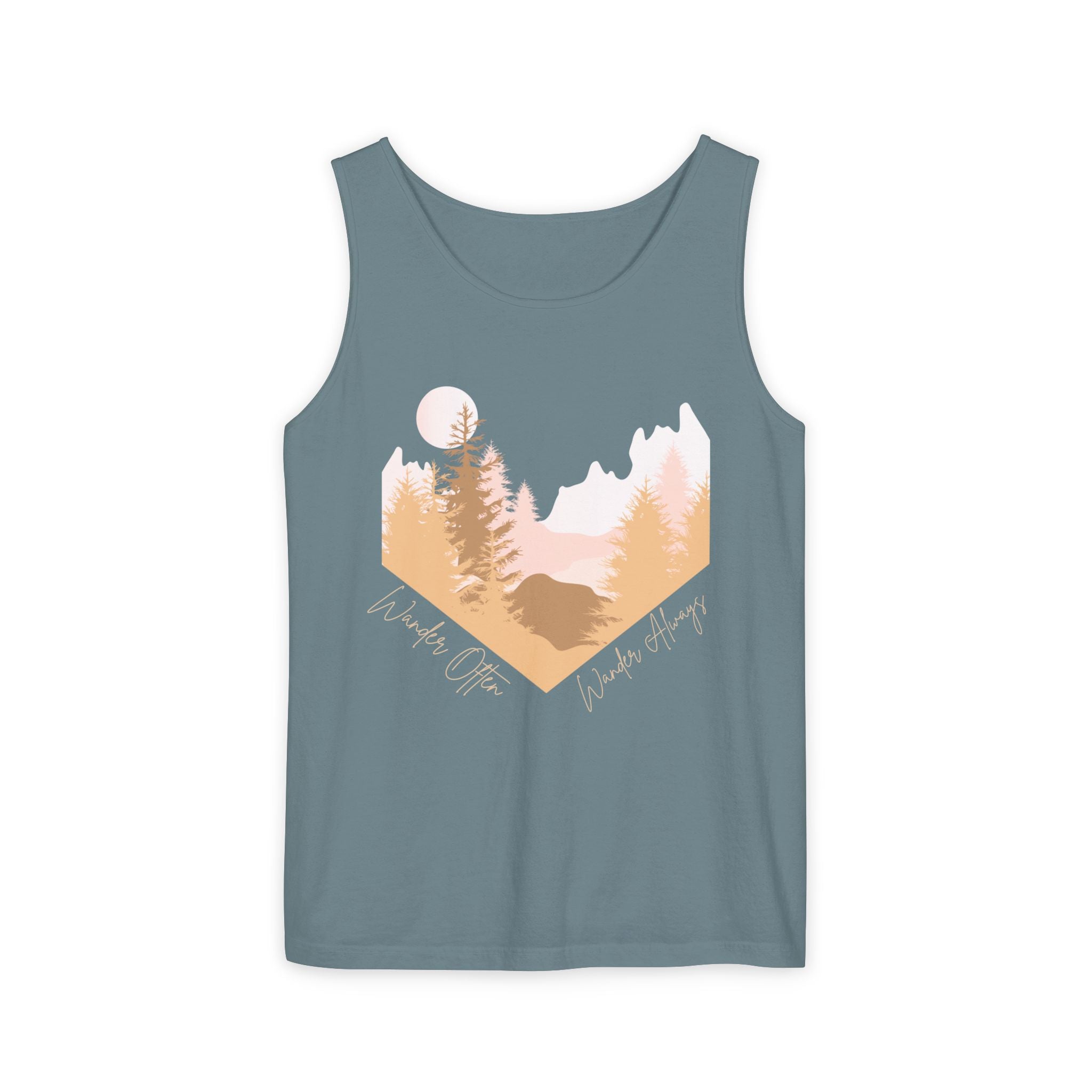 Wander Often Tank Top - Comfort Colors Garment-Dyed Muscle Tank | Earthy Adventure Summer Shirt by Wild & Wander