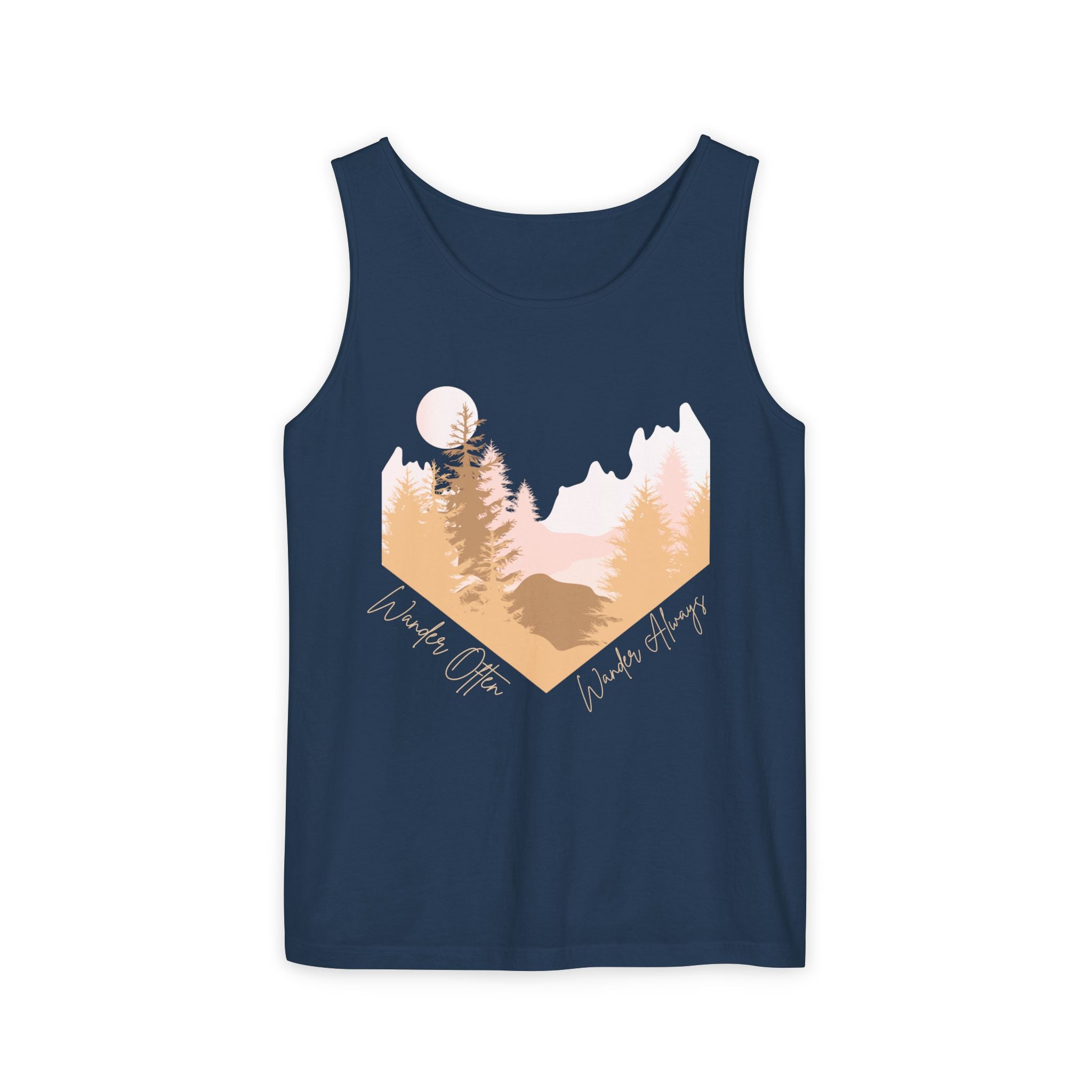 Wander Often Tank Top - Comfort Colors Garment-Dyed Muscle Tank | Earthy Adventure Summer Shirt by Wild & Wander