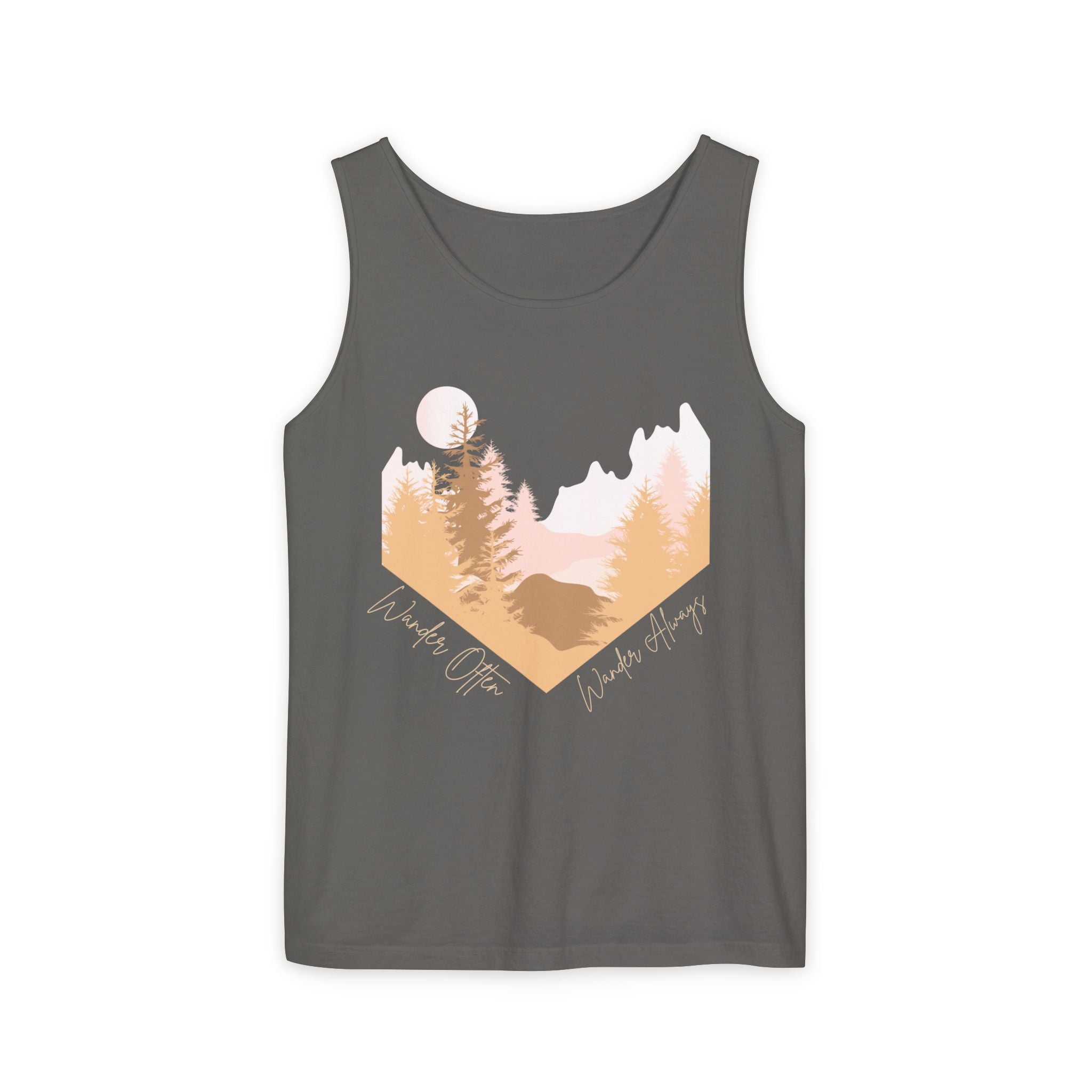 Wander Often Tank Top - Comfort Colors Garment-Dyed Muscle Tank | Earthy Adventure Summer Shirt by Wild & Wander