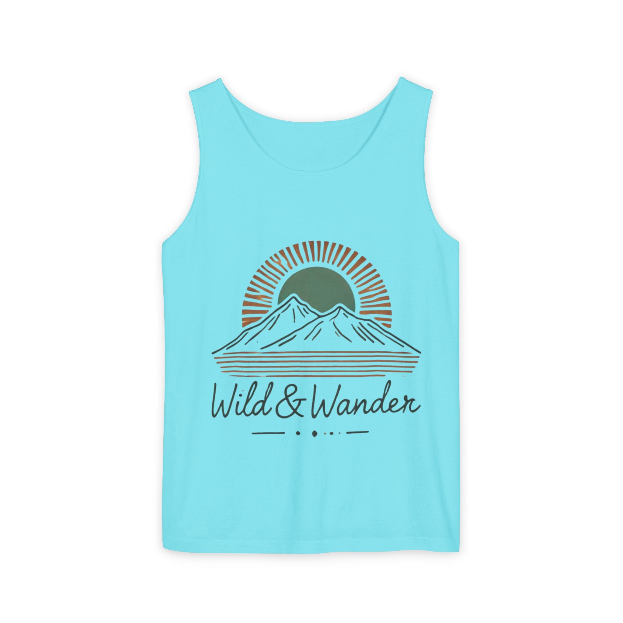 Wild & Wander Logo Tank - Comfort Colors Garment-Dyed Tank Top | Soft Adventure Lifestyle Shirt