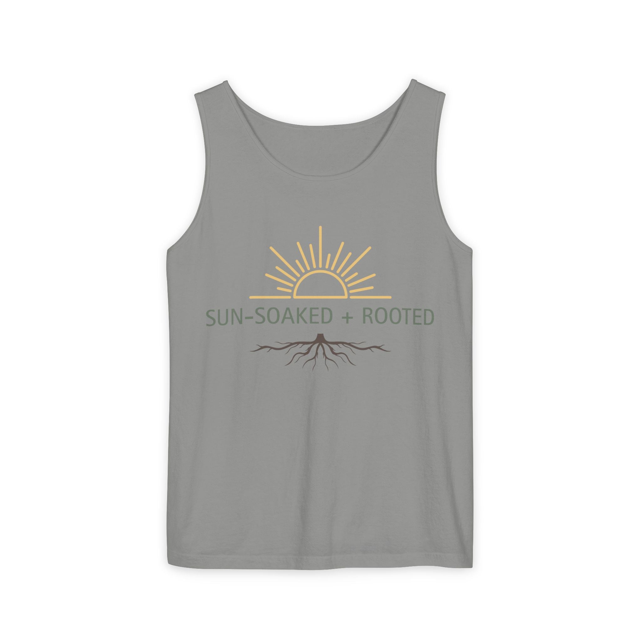 Wild & Wander Sun-Soaked + Rooted Tank Top - Boho Summer Muscle Tank