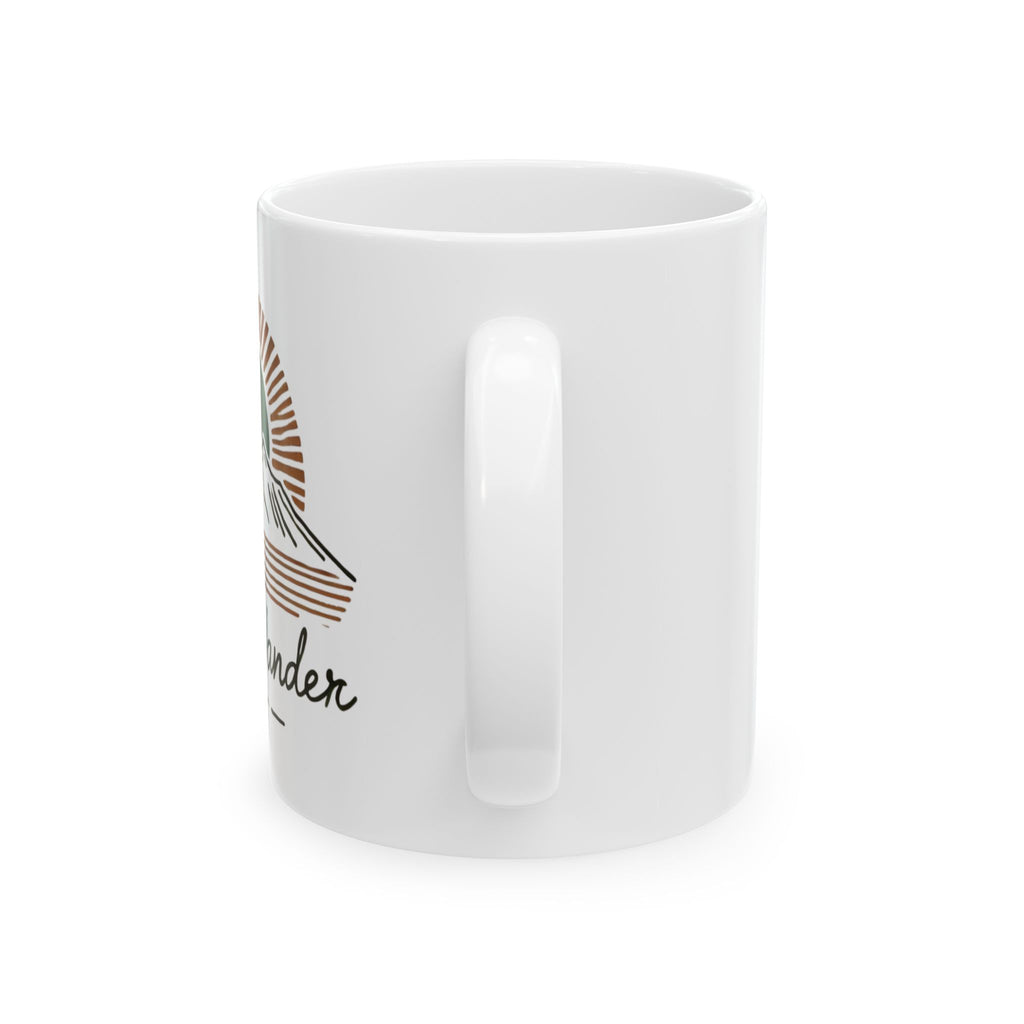 Wild & Wander Logo Mug - Mountain Sunrise Adventure Cup