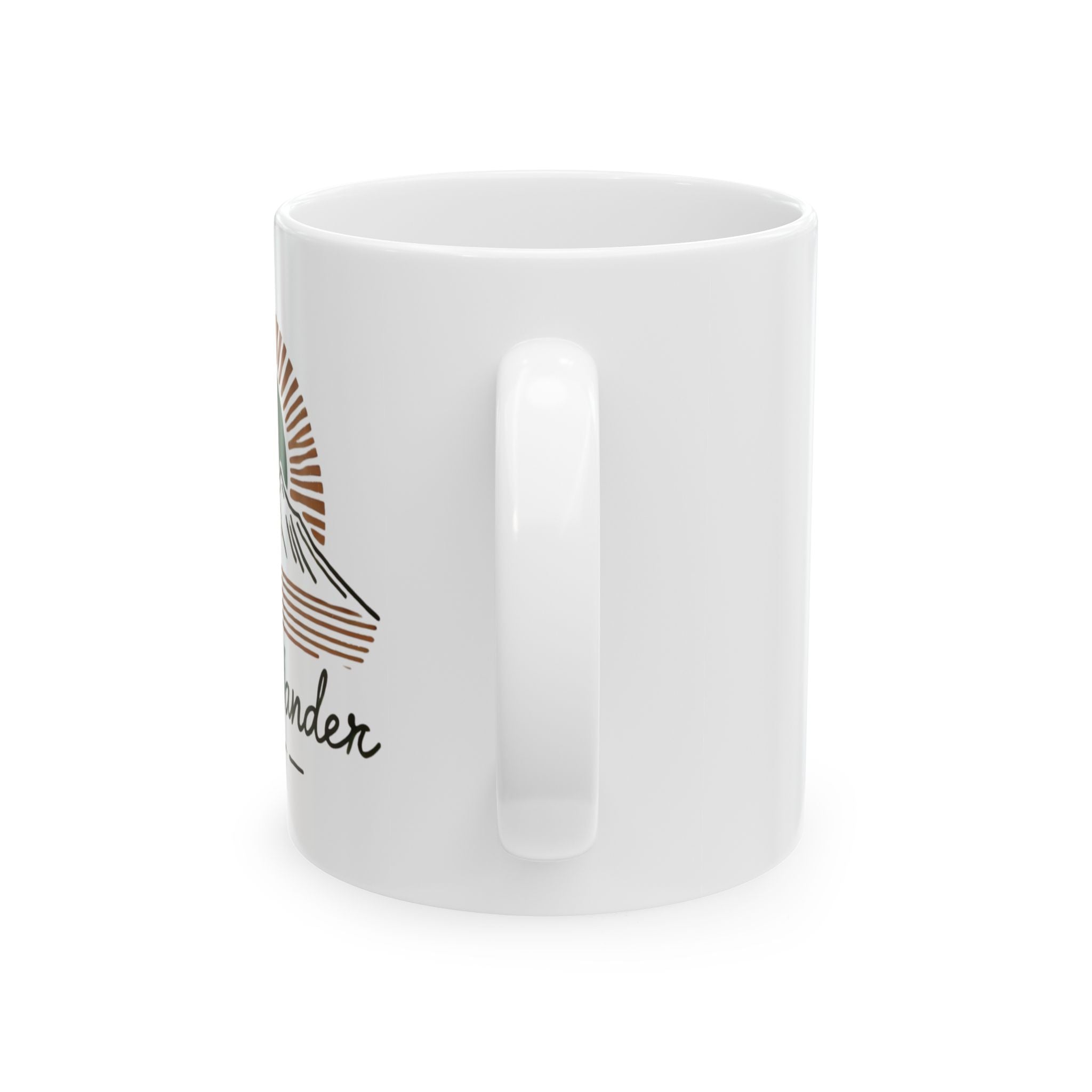 Wild & Wander Logo Mug - Mountain Sunrise Adventure Cup