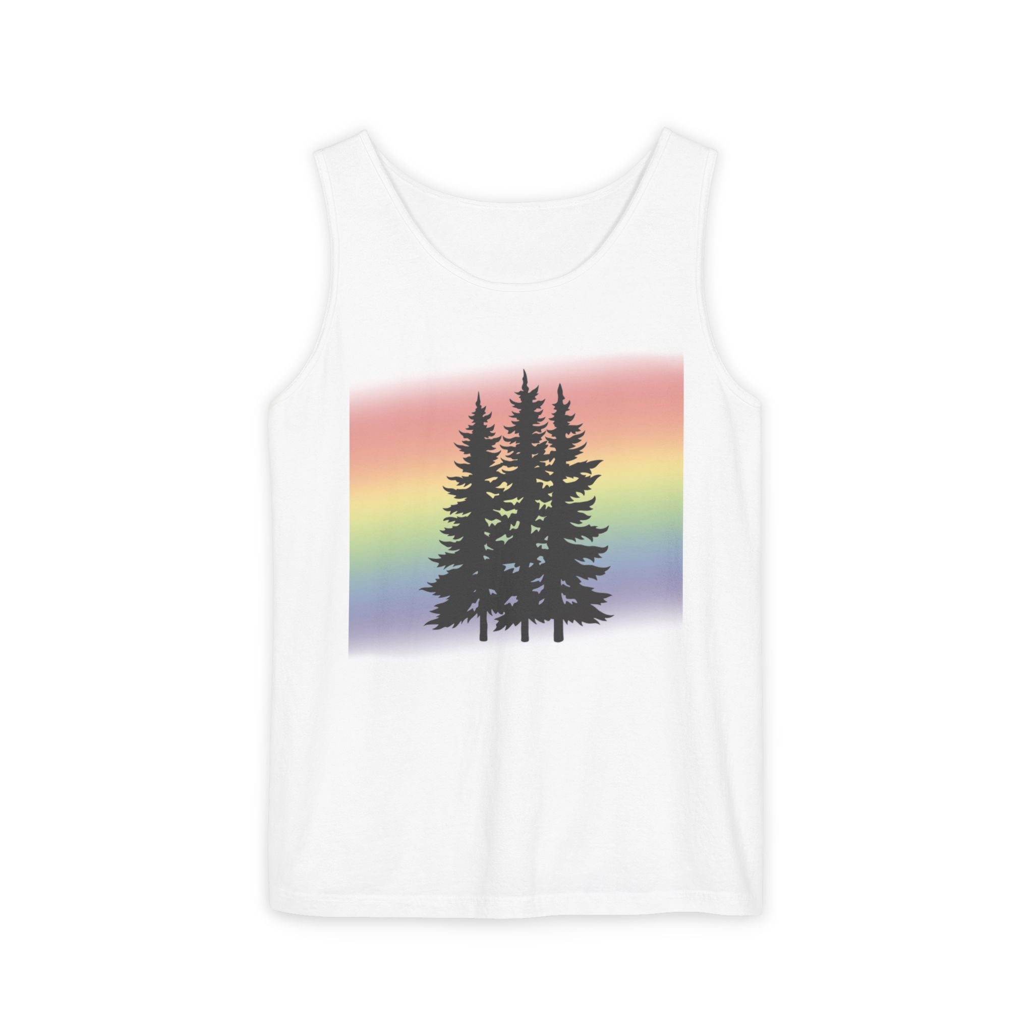 Rainbow Pride Tree Tank Top | LGBTQ+ Queer Summer Shirt | Nature-Inspired Gay Pride Tank | Lesbian Owned Merch | Wild & Wander Apparel