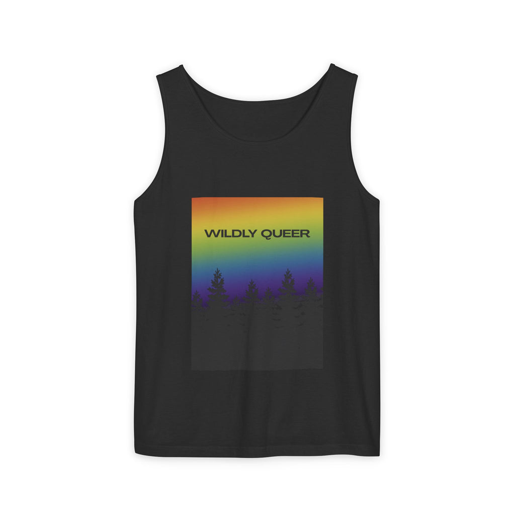 Wildly Queer Pride Tank Top | LGBTQ+ Shirt | Lesbian Queer Summer Tank | Rainbow Forest Graphic | Gay Pride Shirt | Wild & Wander Merch