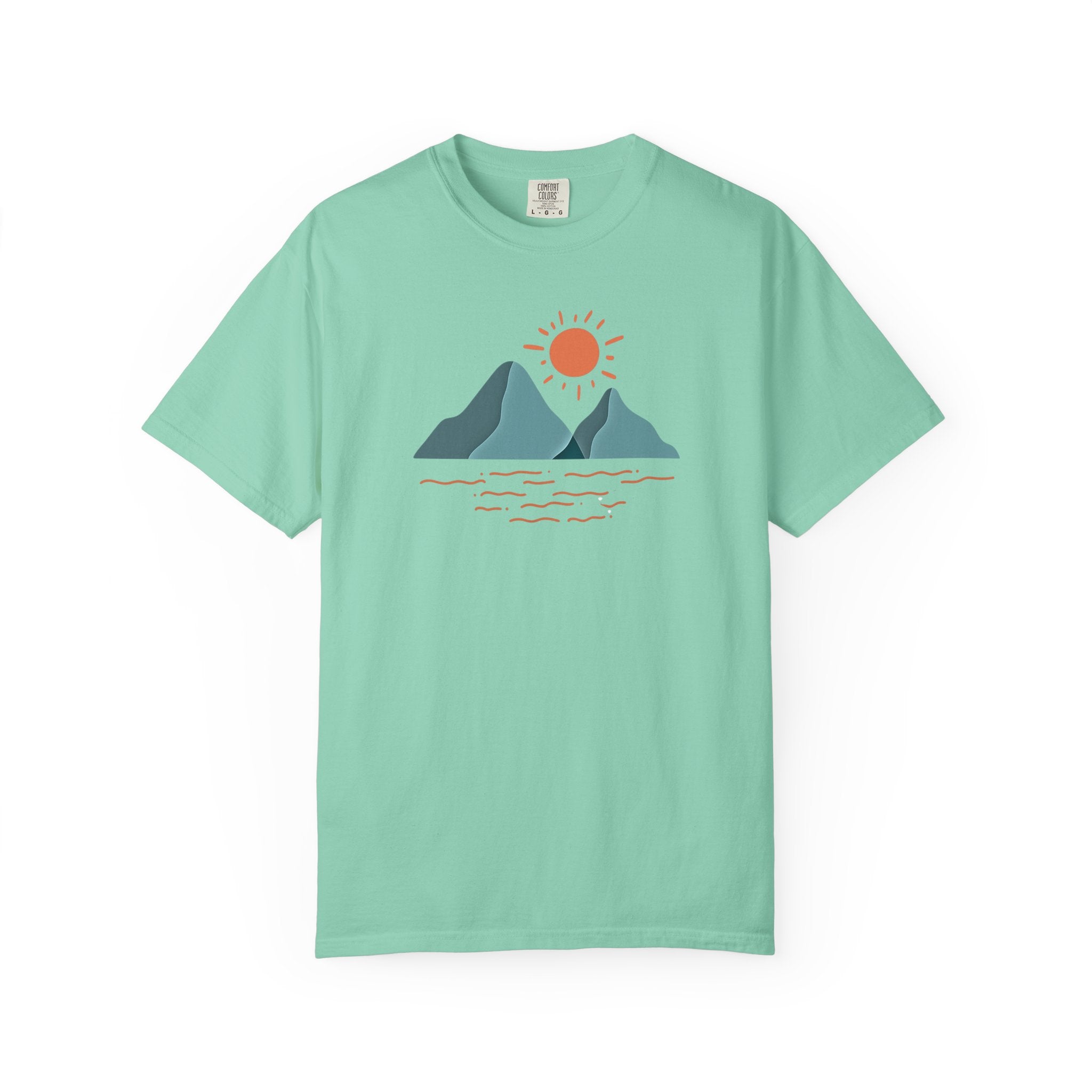 Mountain Sunrise Comfort Colors T-Shirt | Wild & Wander Nature Tee | Soft Washed Cotton | Relaxed Fit Adventure Shirt