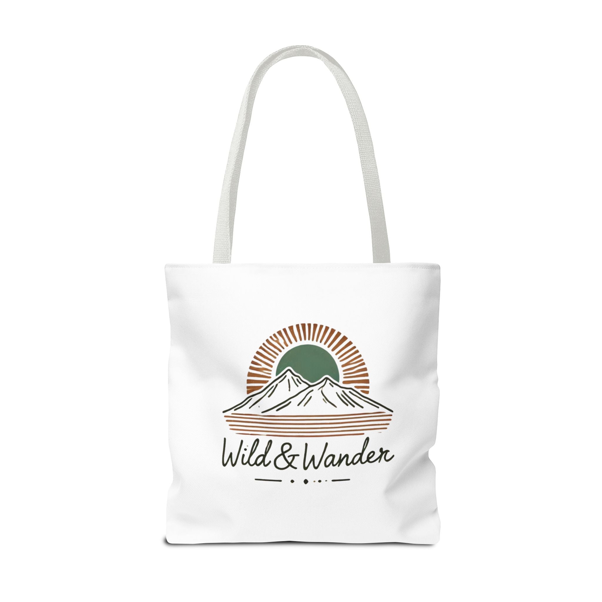 Wild & Wander Logo Tote Bag - Durable All-Over Print Adventure Tote (3 Sizes)