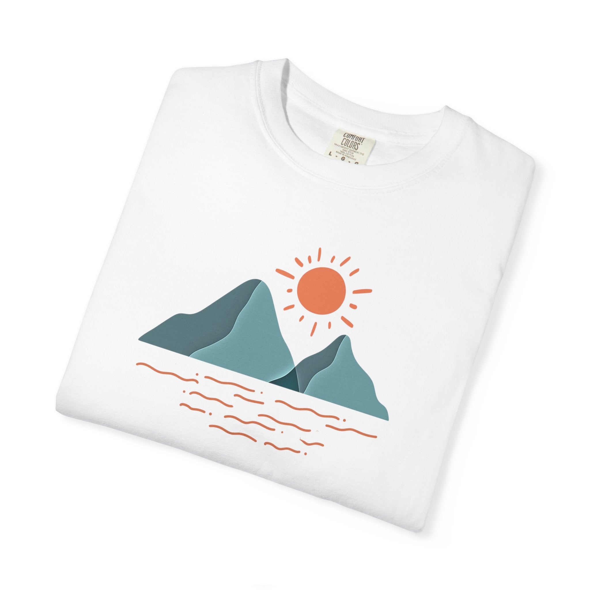 Mountain Sunrise Comfort Colors T-Shirt | Wild & Wander Nature Tee | Soft Washed Cotton | Relaxed Fit Adventure Shirt