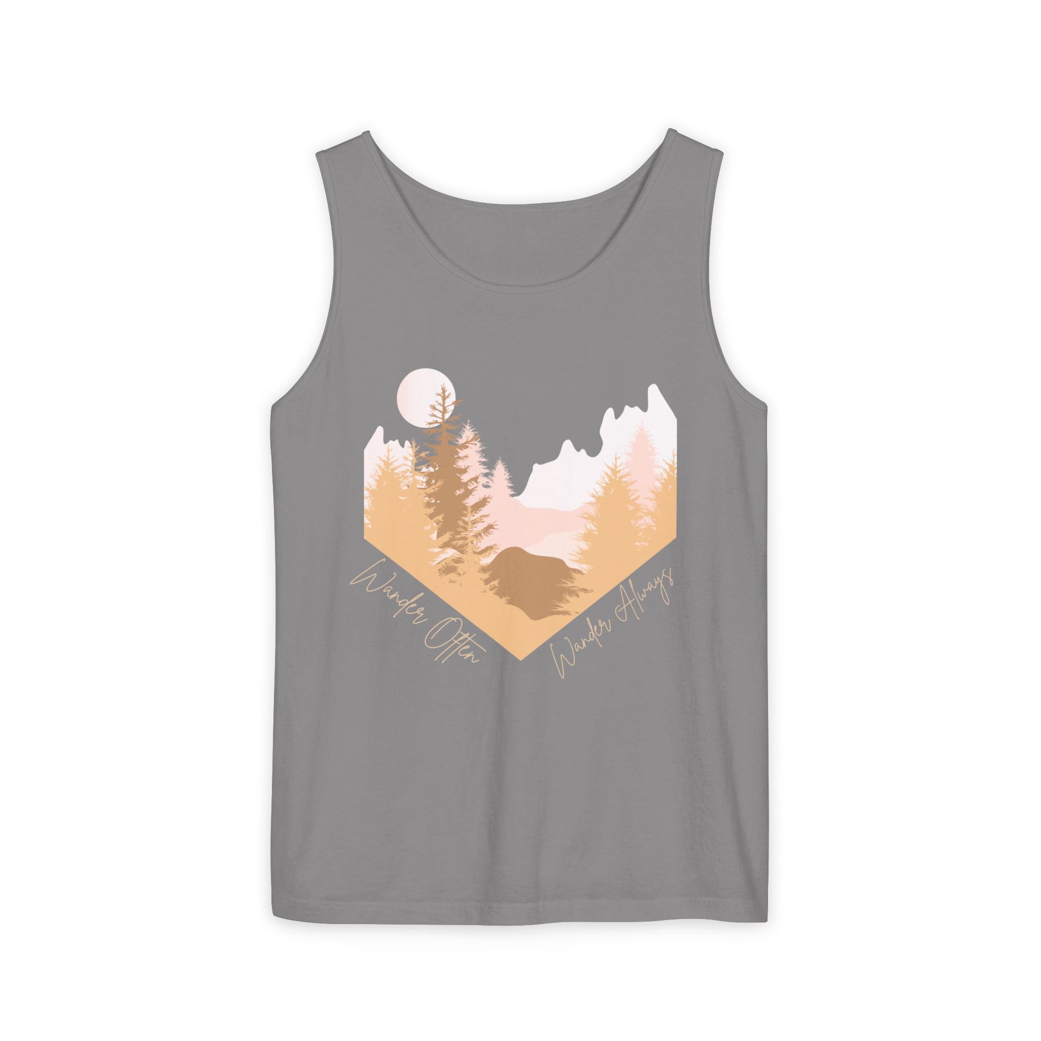 Wander Often Tank Top - Comfort Colors Garment-Dyed Muscle Tank | Earthy Adventure Summer Shirt by Wild & Wander