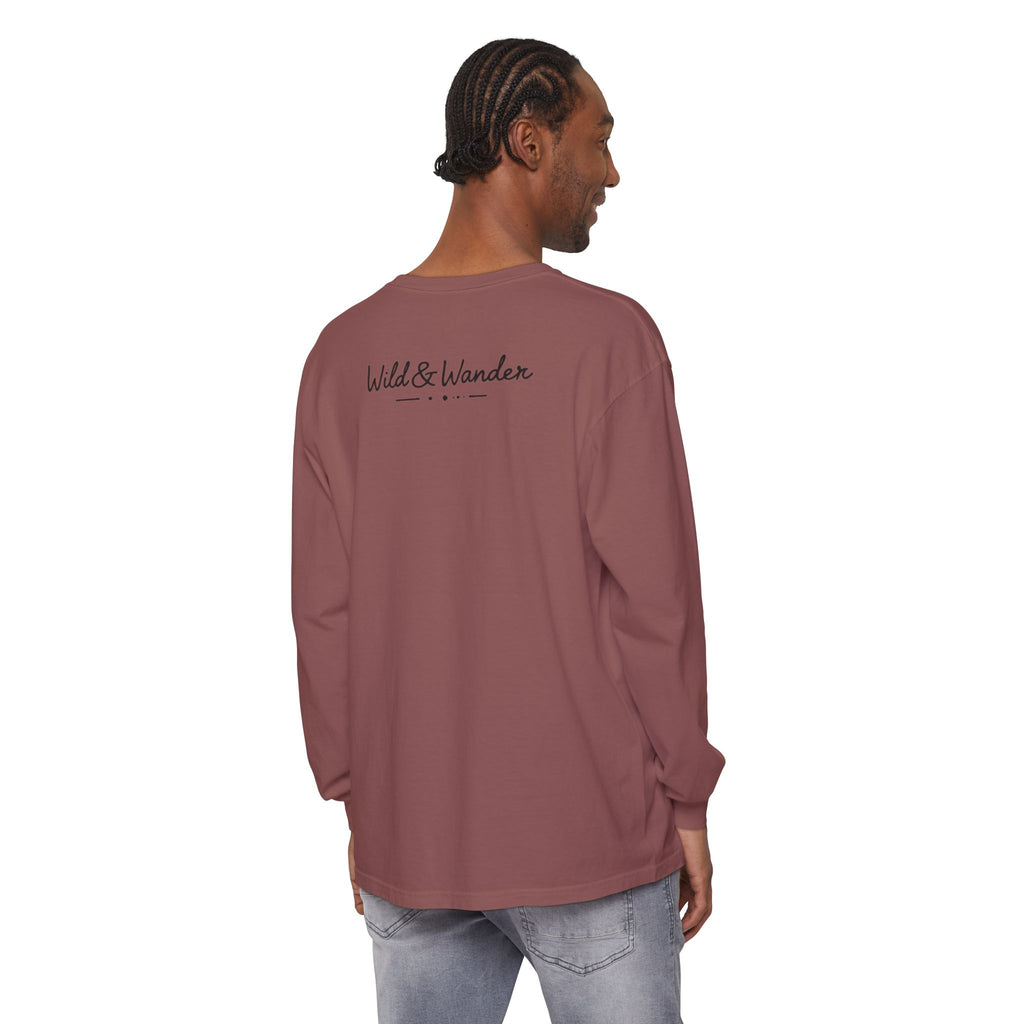 Mountain Sunrise Long Sleeve Tee - Wild & Wander Adventure Shirt