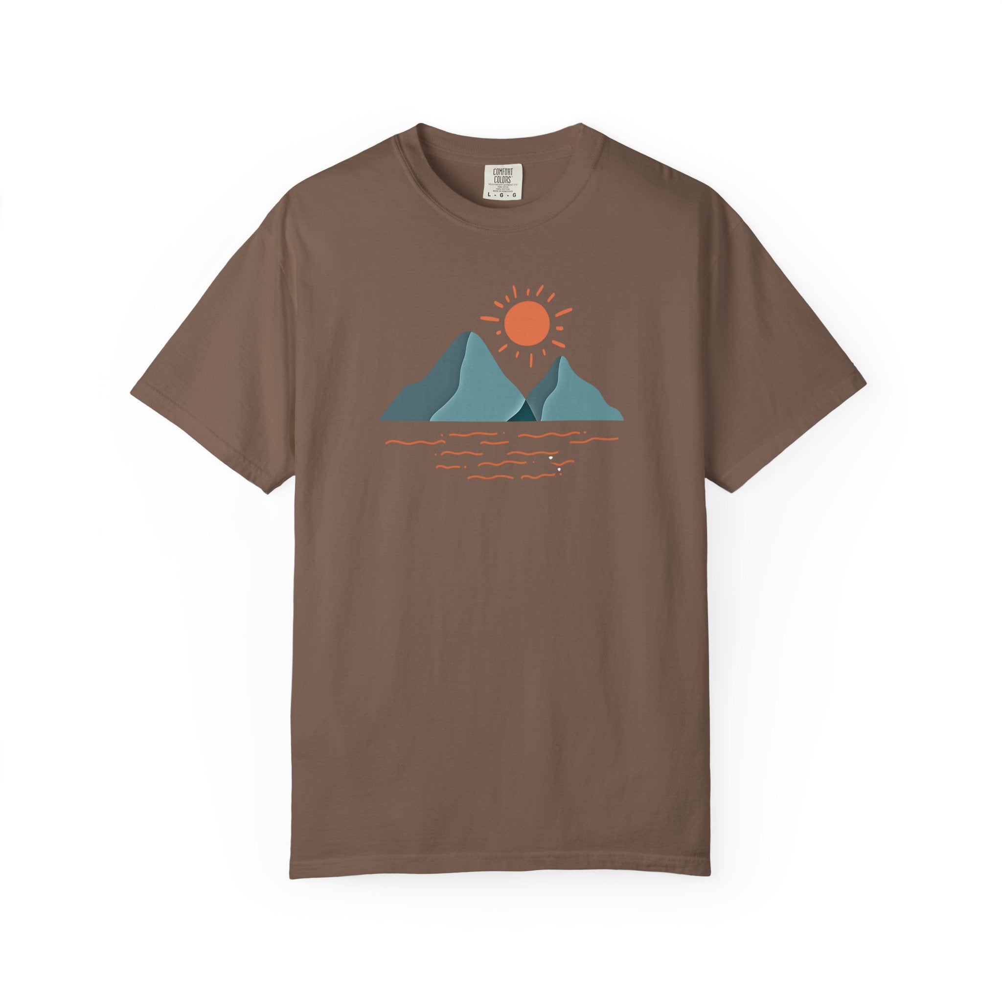 Mountain Sunrise Comfort Colors T-Shirt | Wild & Wander Nature Tee | Soft Washed Cotton | Relaxed Fit Adventure Shirt