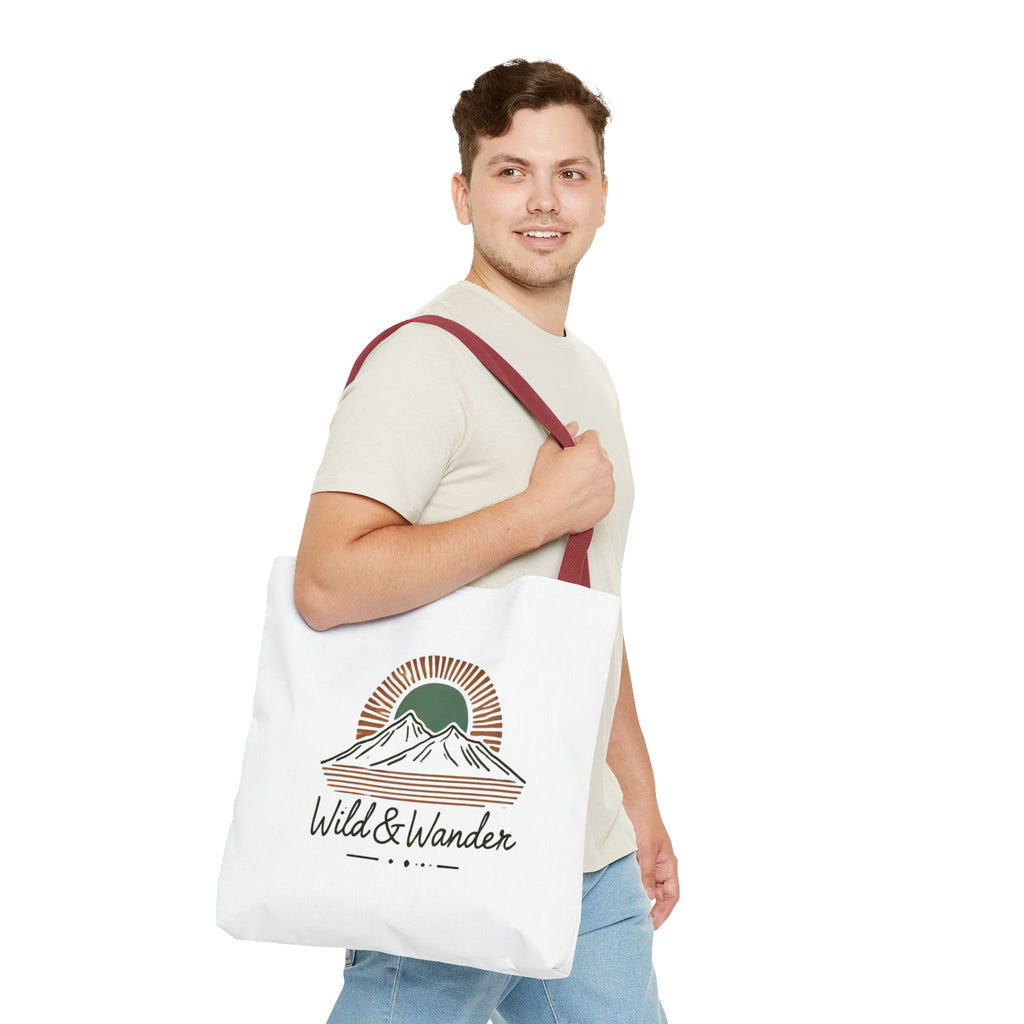Wild & Wander Logo Tote Bag - Durable All-Over Print Adventure Tote (3 Sizes)
