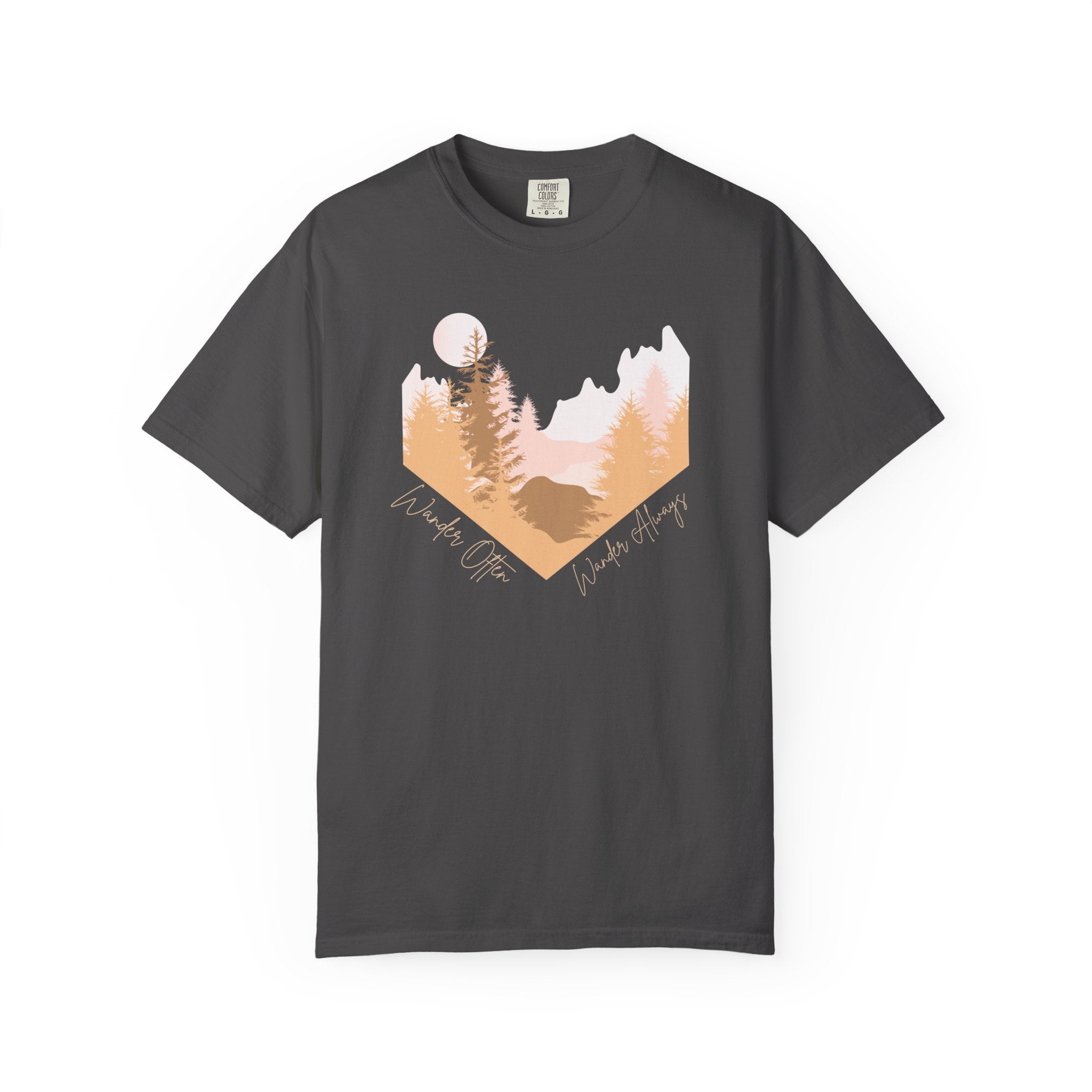 Wander Often Soft Sunrise T-Shirt | Wild & Wander Adventure Tee | Comfort Colors Garment-Dyed Shirt