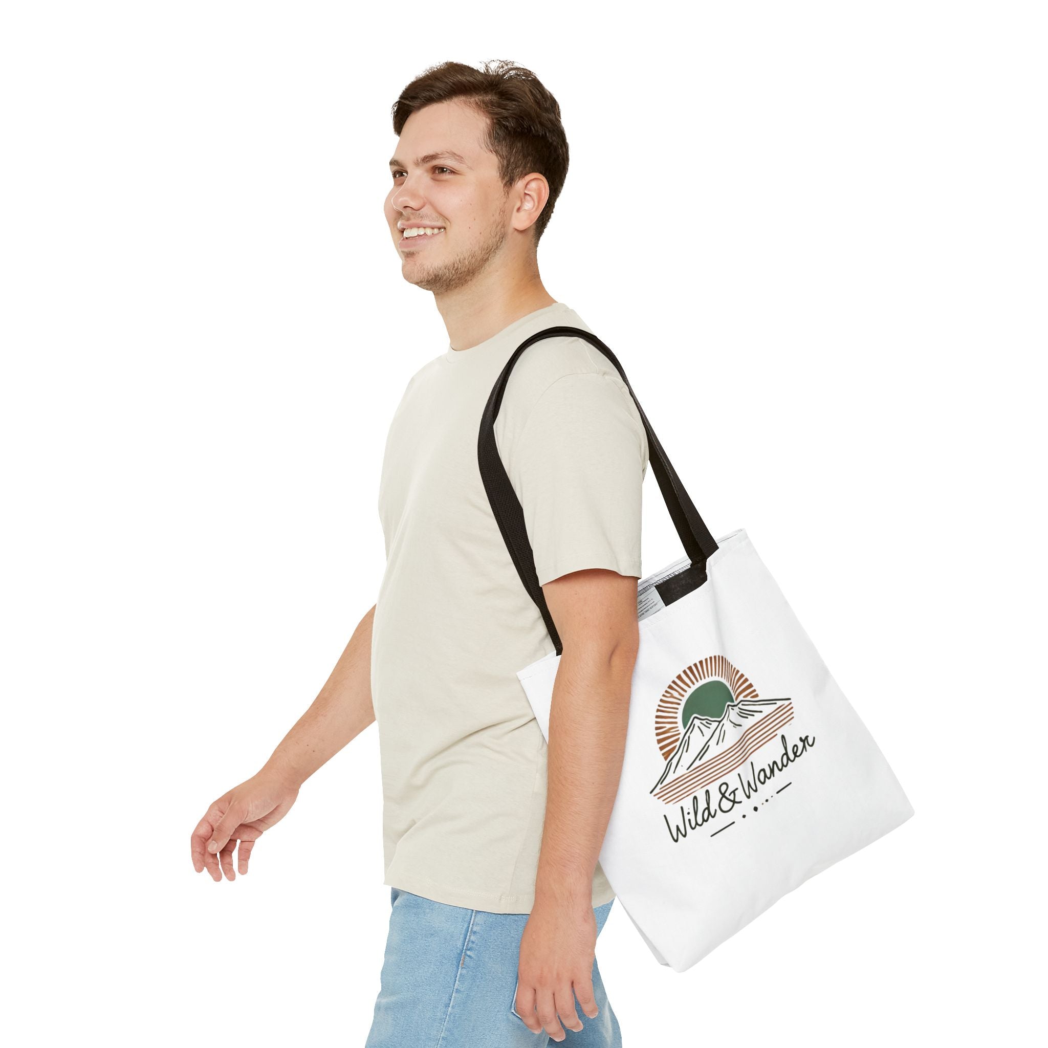 Wild & Wander Logo Tote Bag - Durable All-Over Print Adventure Tote (3 Sizes)