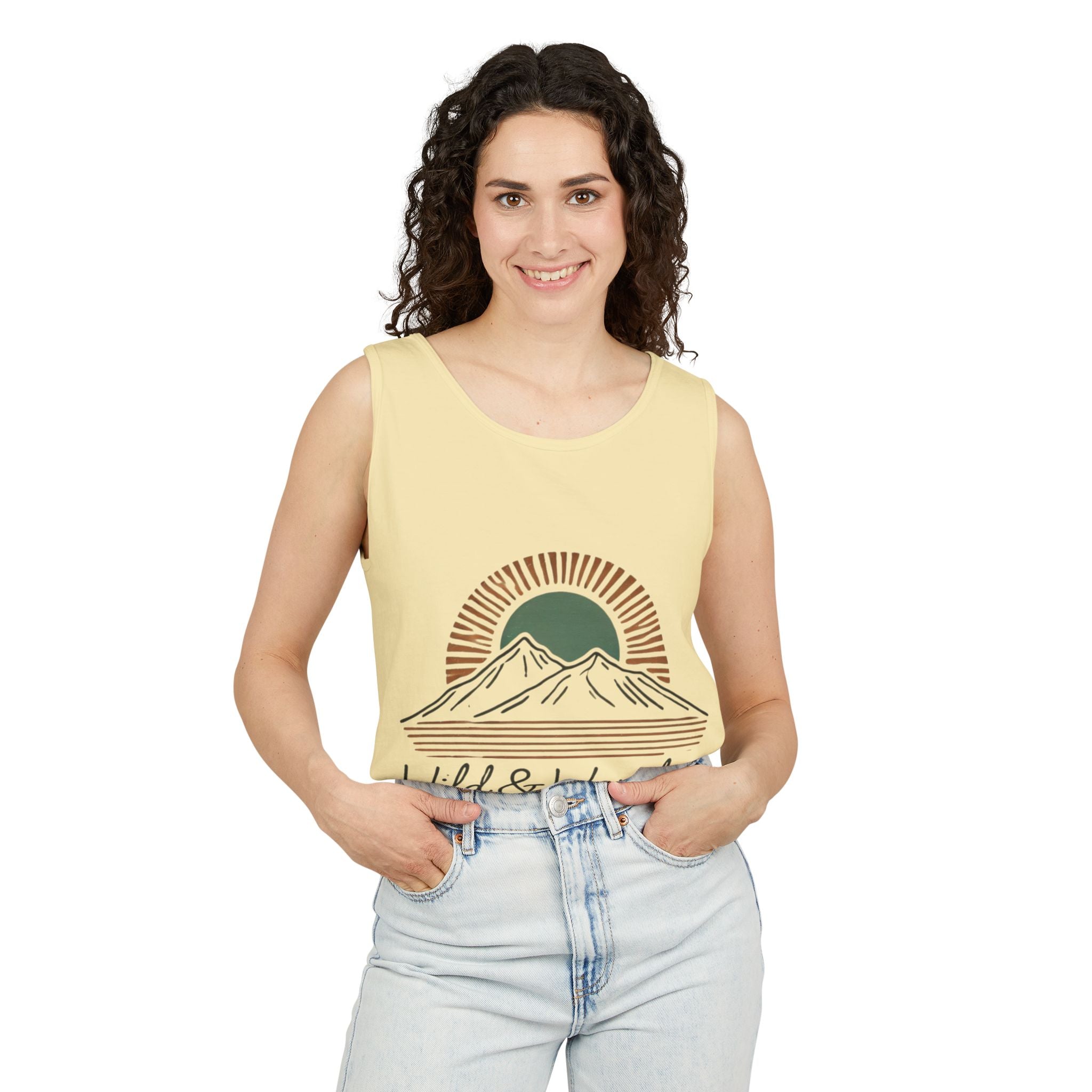 Wild & Wander Logo Tank - Comfort Colors Garment-Dyed Tank Top | Soft Adventure Lifestyle Shirt