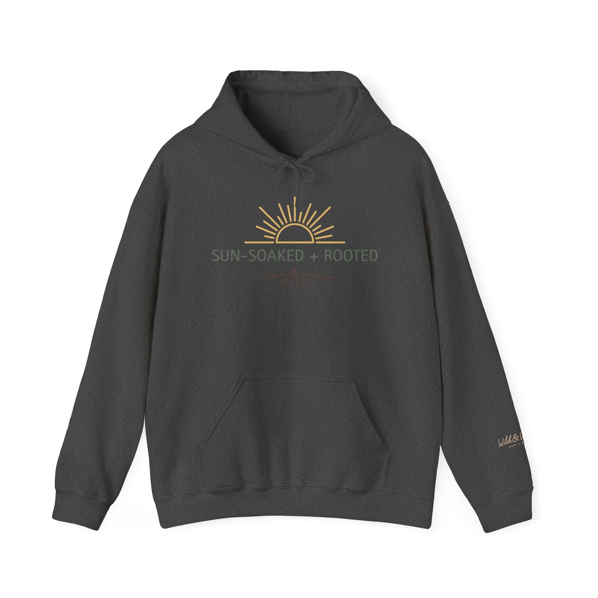 Wild & Wander Sun-Soaked + Rooted Hoodie - Cozy Boho Adventure Pullover