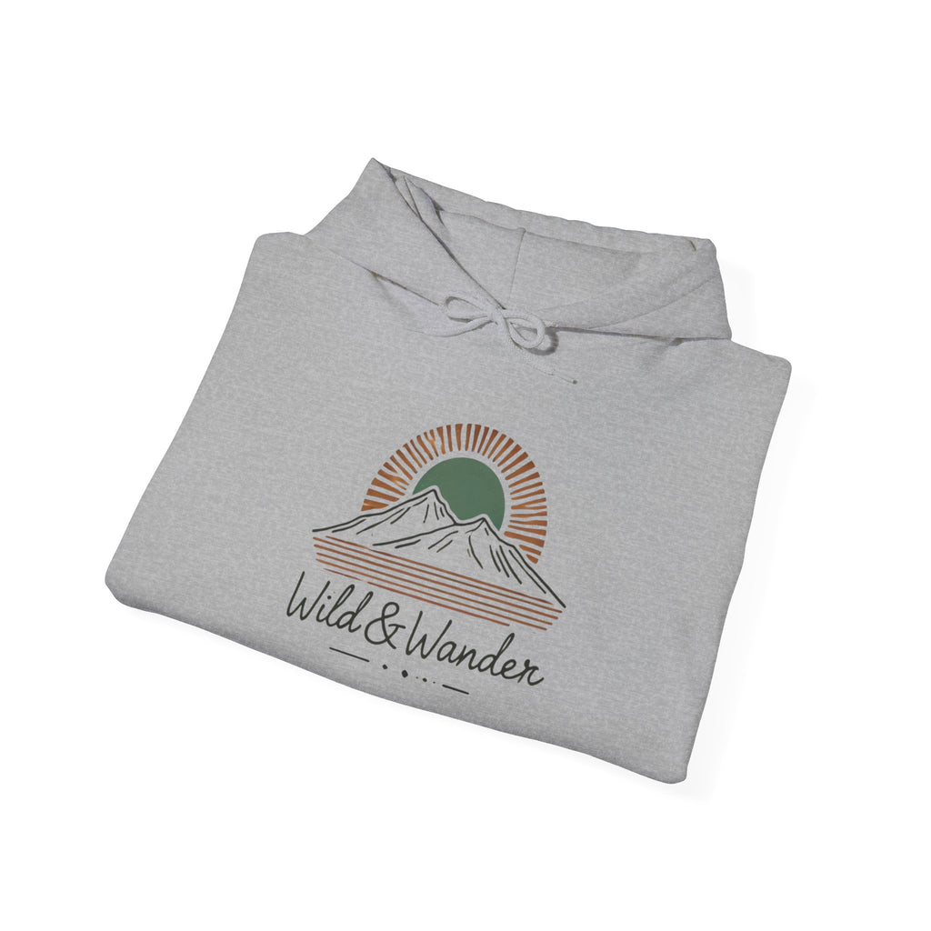 Wild & Wander Logo Hoodie - Adventure-Inspired Cozy Unisex Sweatshirt | Trave and Nature Clothing