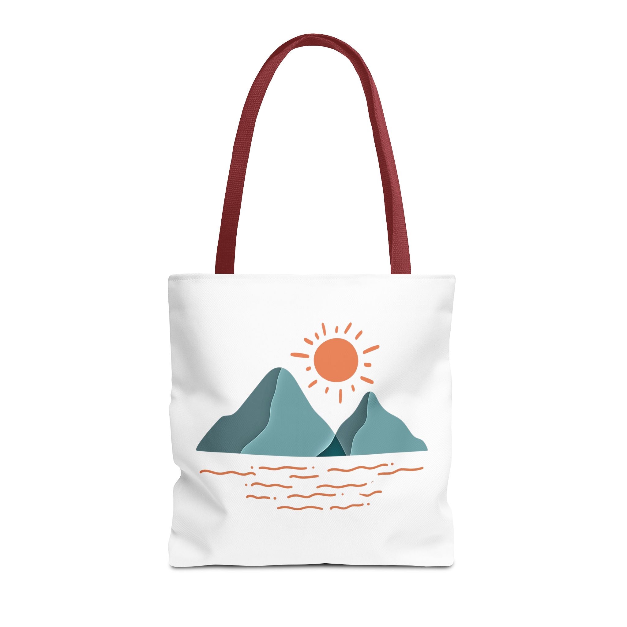 Mountain Sunrise Tote Bag - Minimal Nature Print by Wild & Wander (Free Shipping)