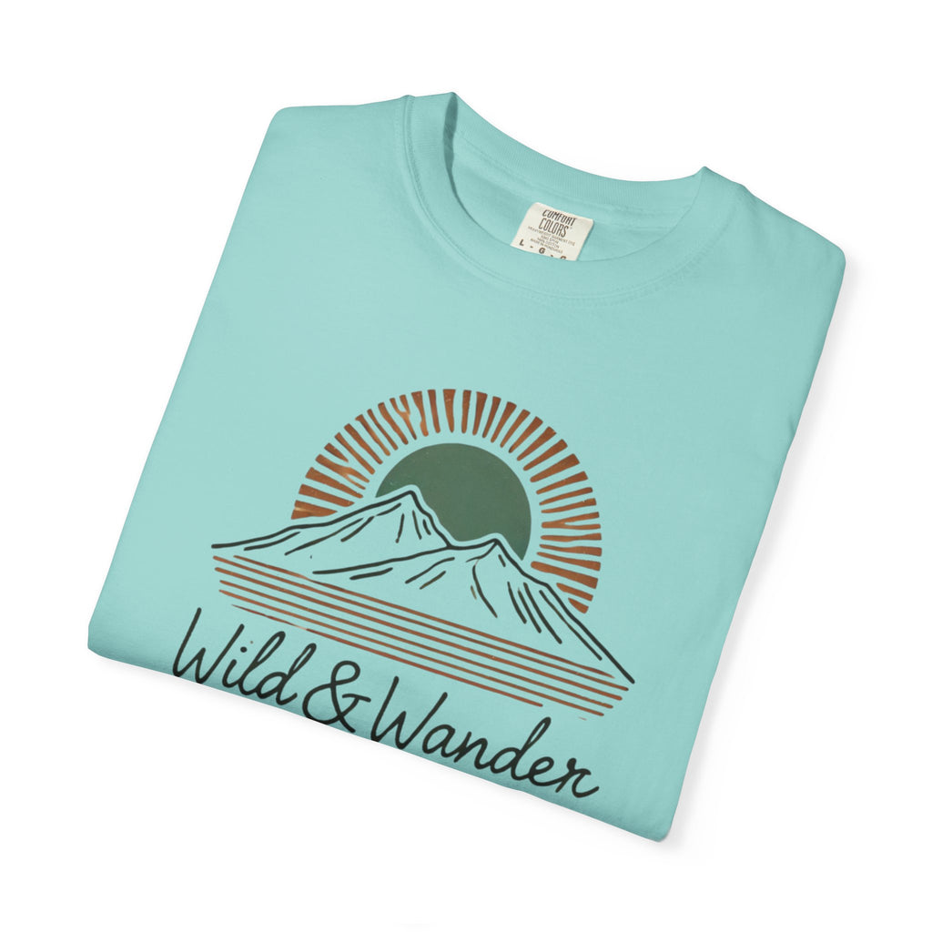 Wild & Wander Logo Comfort Tee | Nature Adventure Shirt | Soft Relaxed Fit Outdoorsy T-Shirt