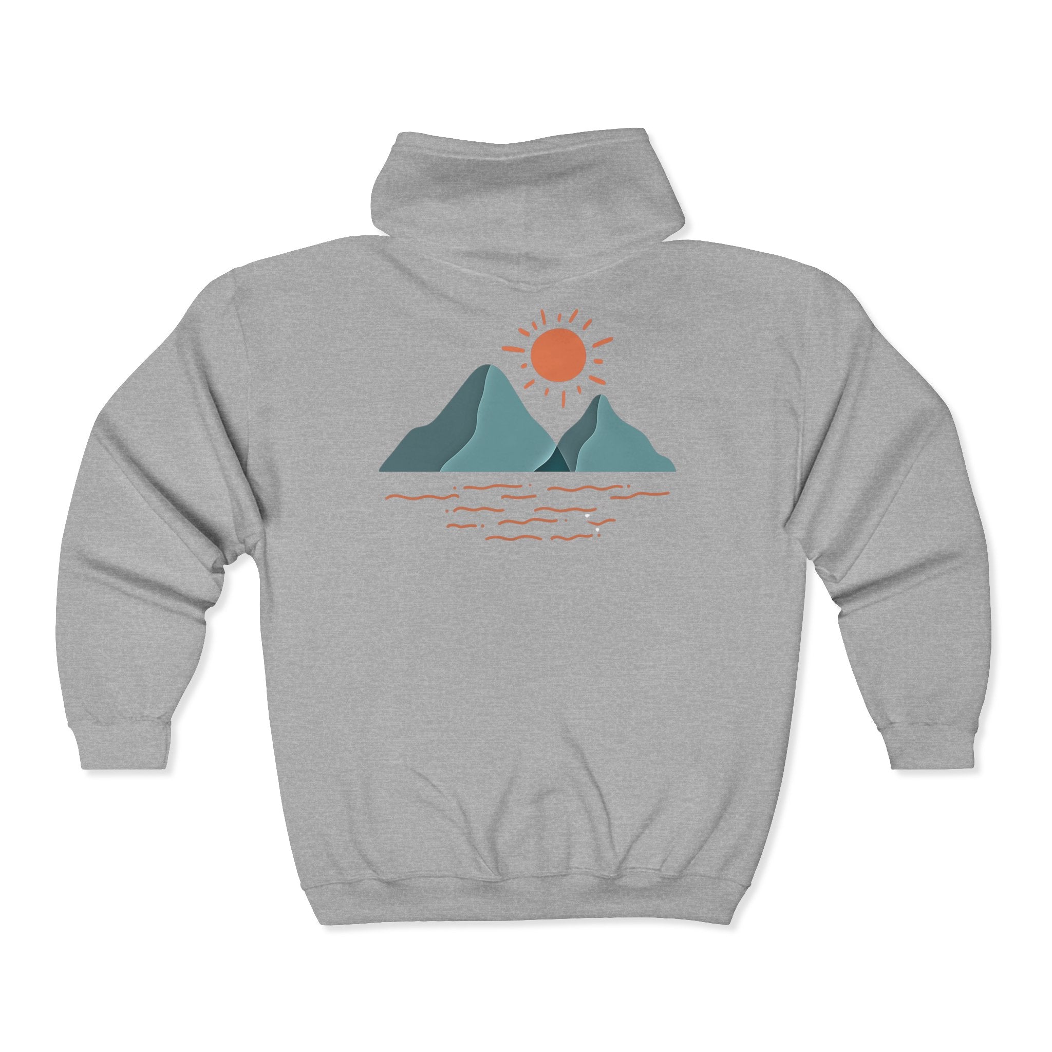 Mountain Sunrise Zip-Up Hoodie - Soft Fleece Adventure Jacket | Wild & Wander Embroidered Zip-Up Sweatshirt