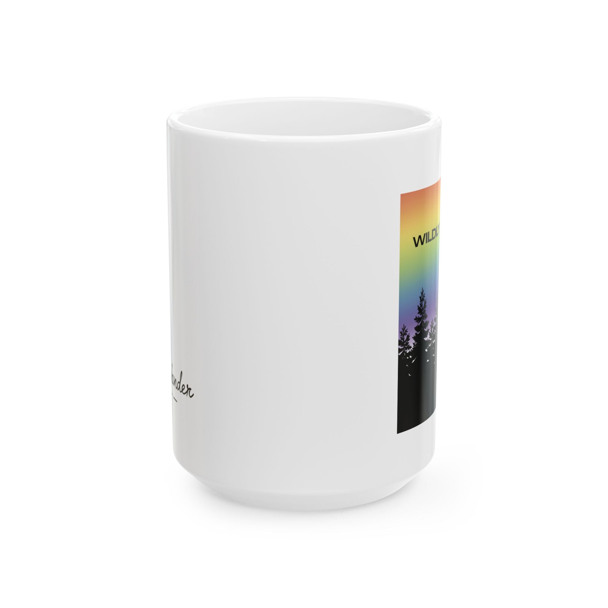 Wildly Queer Pride Mug | LGBTQ+ Coffee Cup | Rainbow Forest Design | Queer Morning Ritual Mug | Lesbian Pride Gift | Wild & Wander