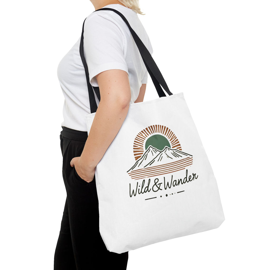 Wild & Wander Logo Tote Bag - Durable All-Over Print Adventure Tote (3 Sizes)