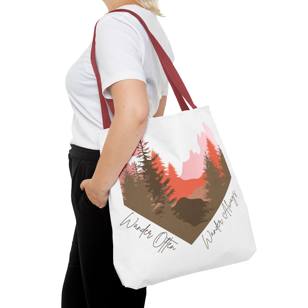 Wander Always Sunset Mountain Heart Tote Bag - Wild & Wander Collection (Free Shipping)