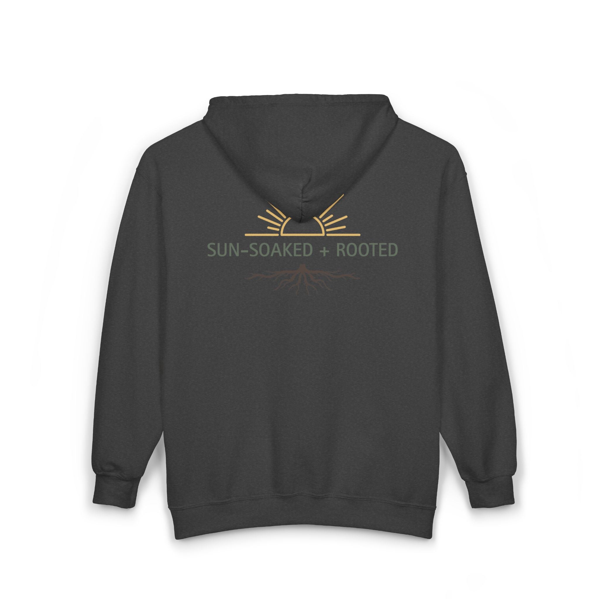 Wild & Wander Sun-Soaked + Rooted Zip-Up Hoodie - Soft Boho Adventure Fleece