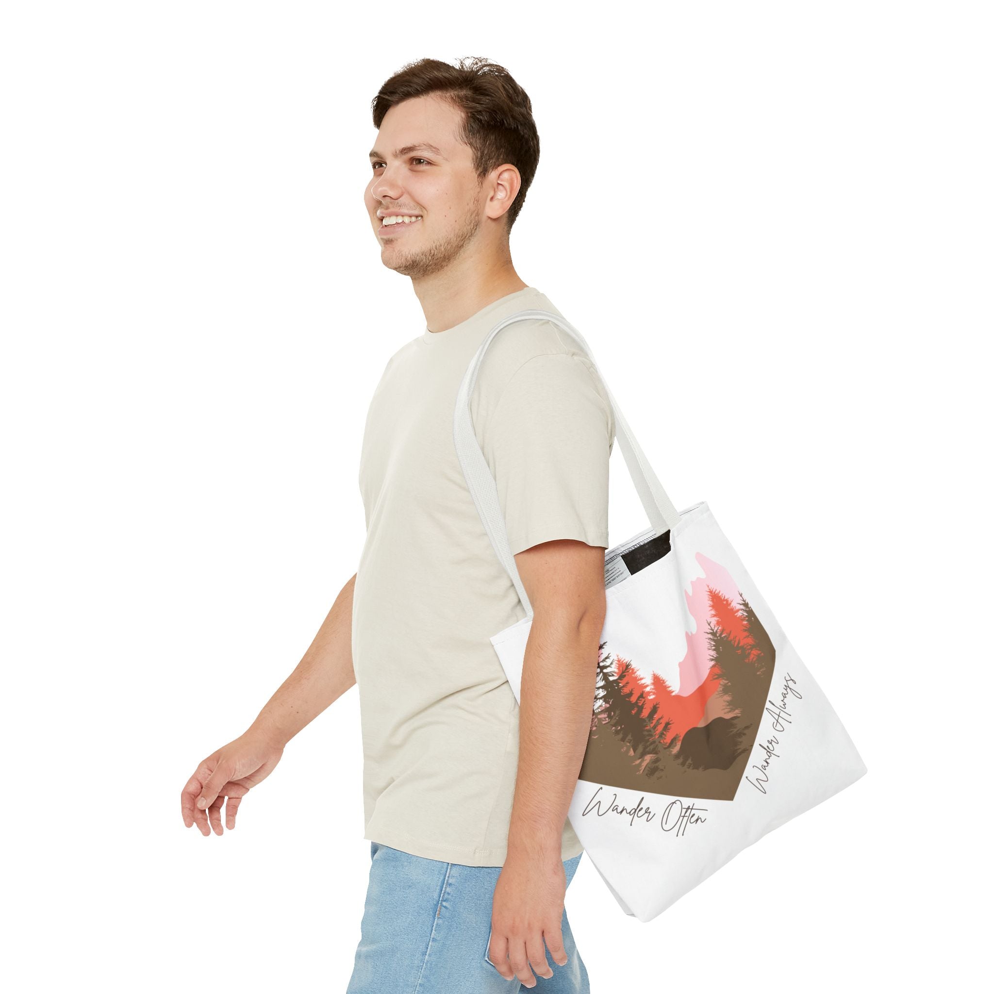 Wander Always Sunset Mountain Heart Tote Bag - Wild & Wander Collection (Free Shipping)