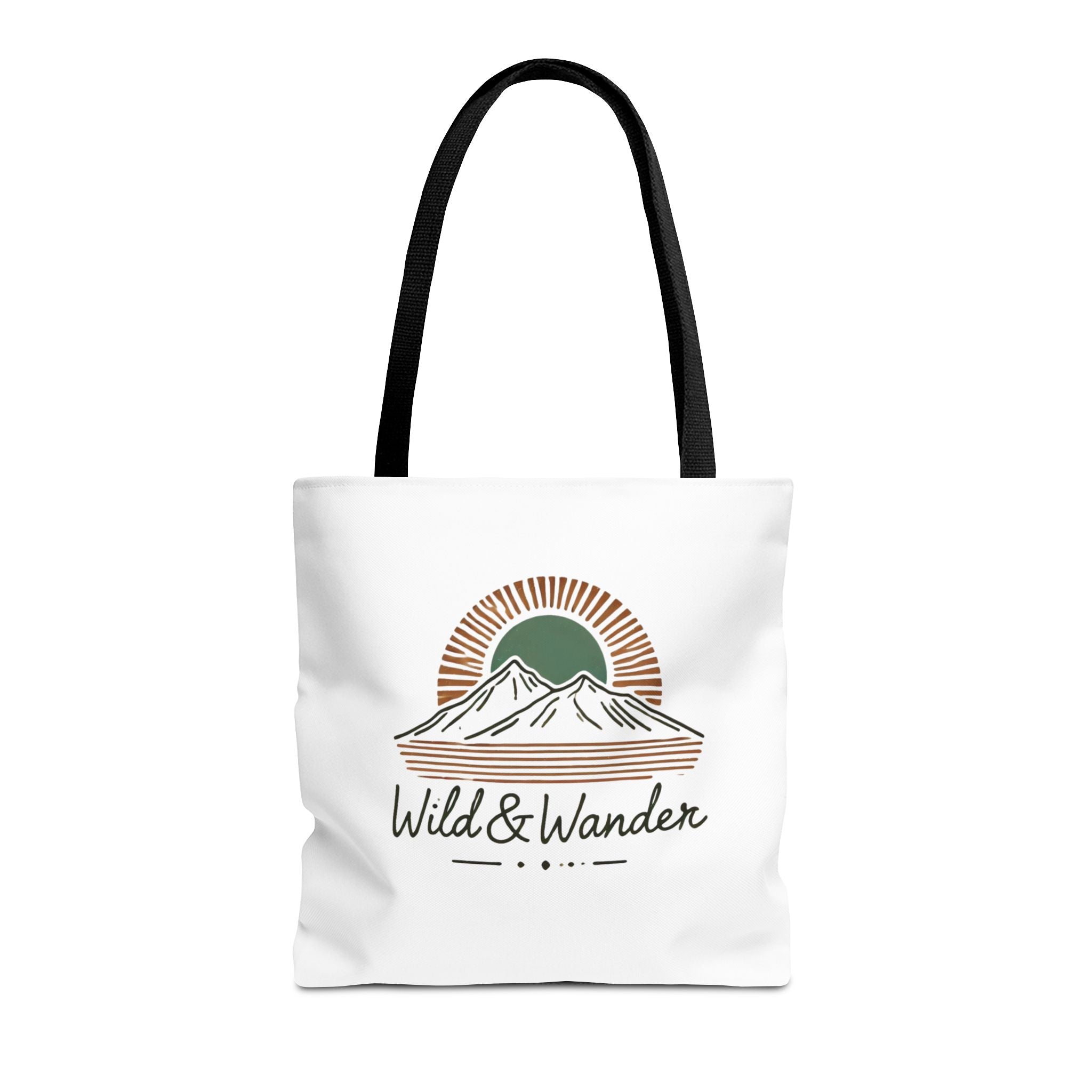 Wild & Wander Logo Tote Bag - Durable All-Over Print Adventure Tote (3 Sizes)