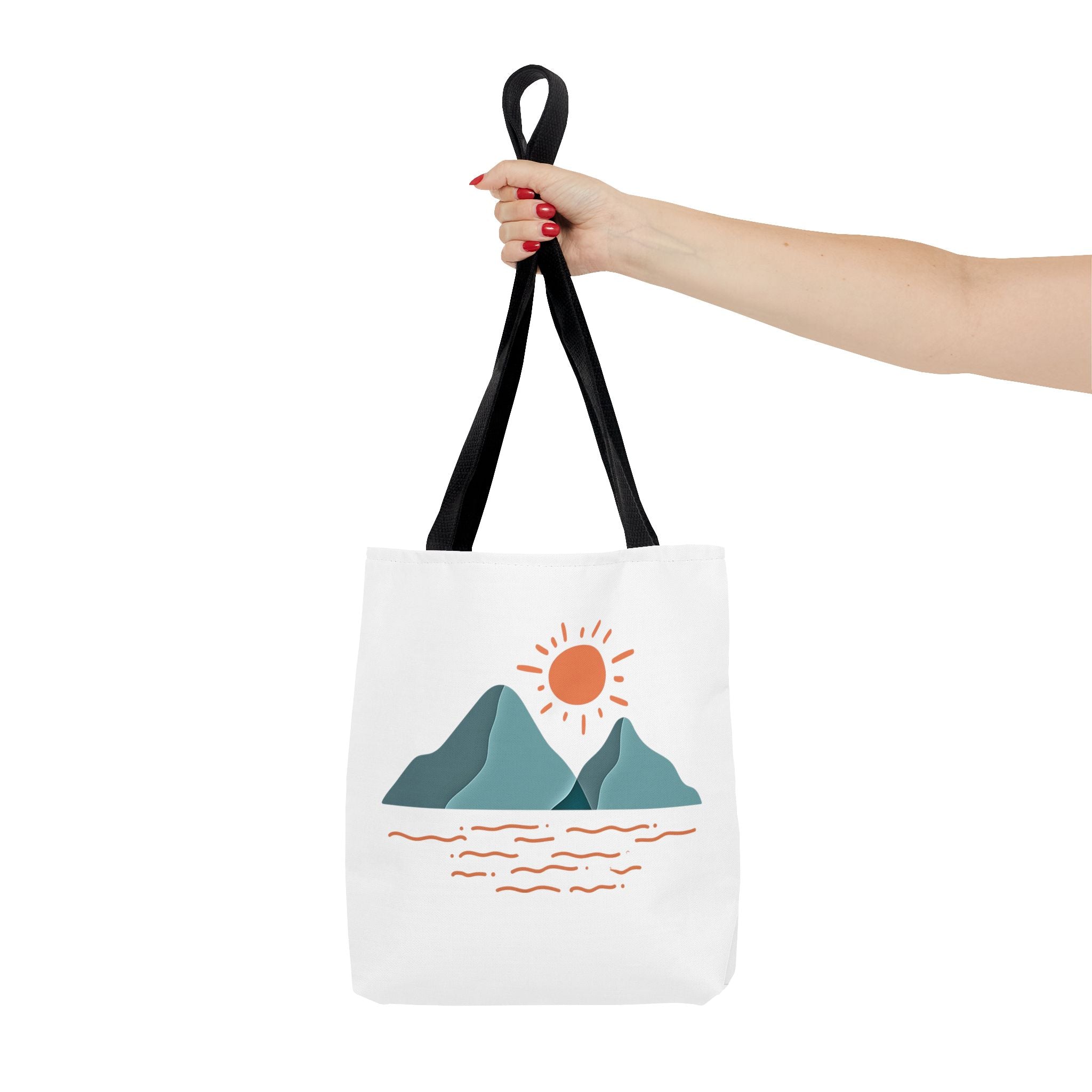 Mountain Sunrise Tote Bag - Minimal Nature Print by Wild & Wander (Free Shipping)